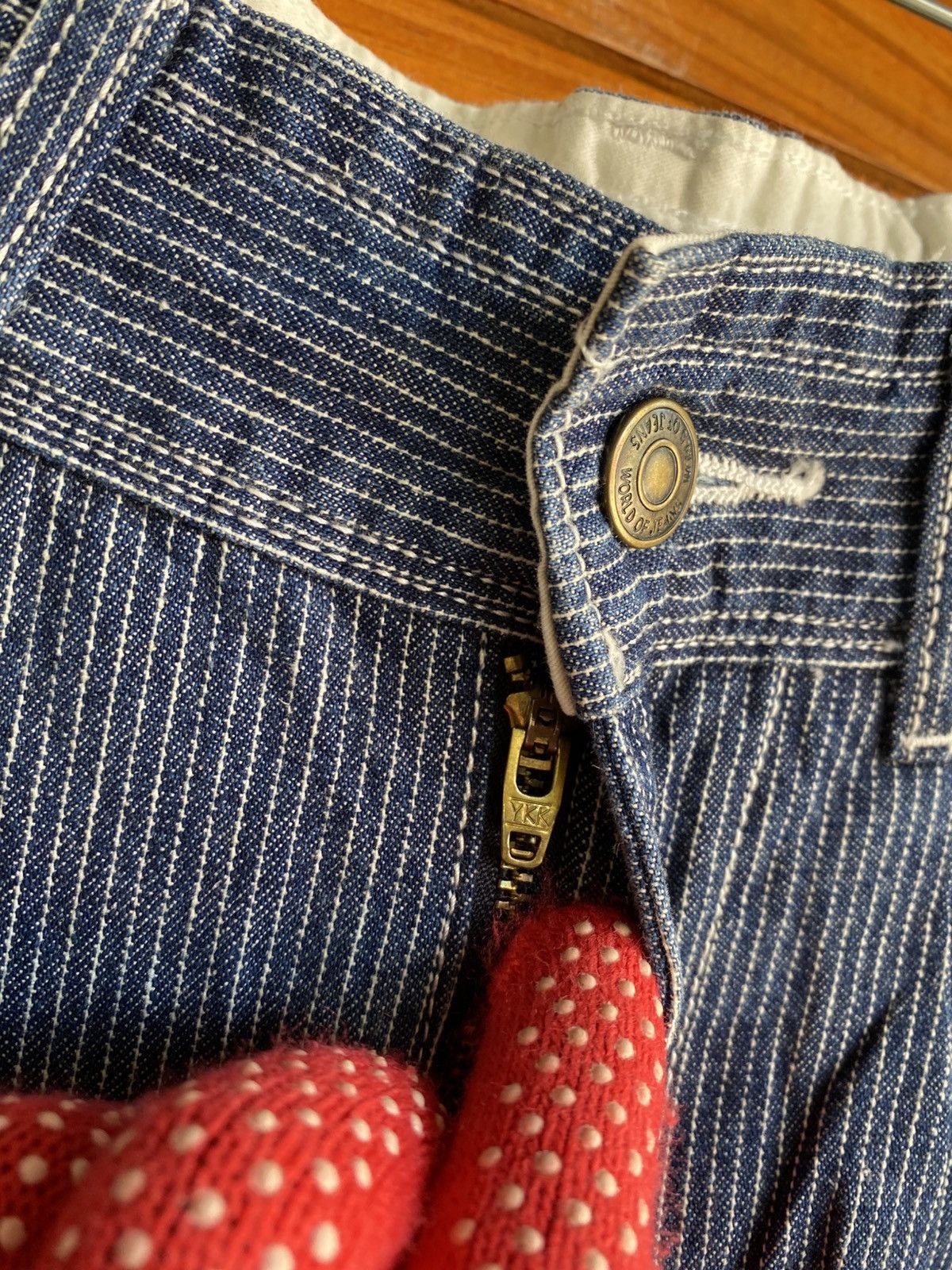 Japanese Brand LOGOS DAYS Hickory Stripe Denim Pants Wide Leg Jeans Size US 28 / EU 44 - 10 Thumbnail