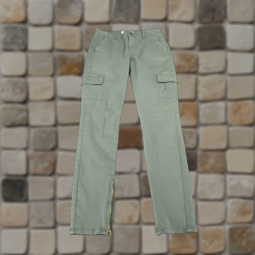 Frame FRAME Pants Women 26 Green Cargo Skinny Twill Cotton Blend Solid Womens Size 26" / US 2 / IT 38 - 1 Thumbnail