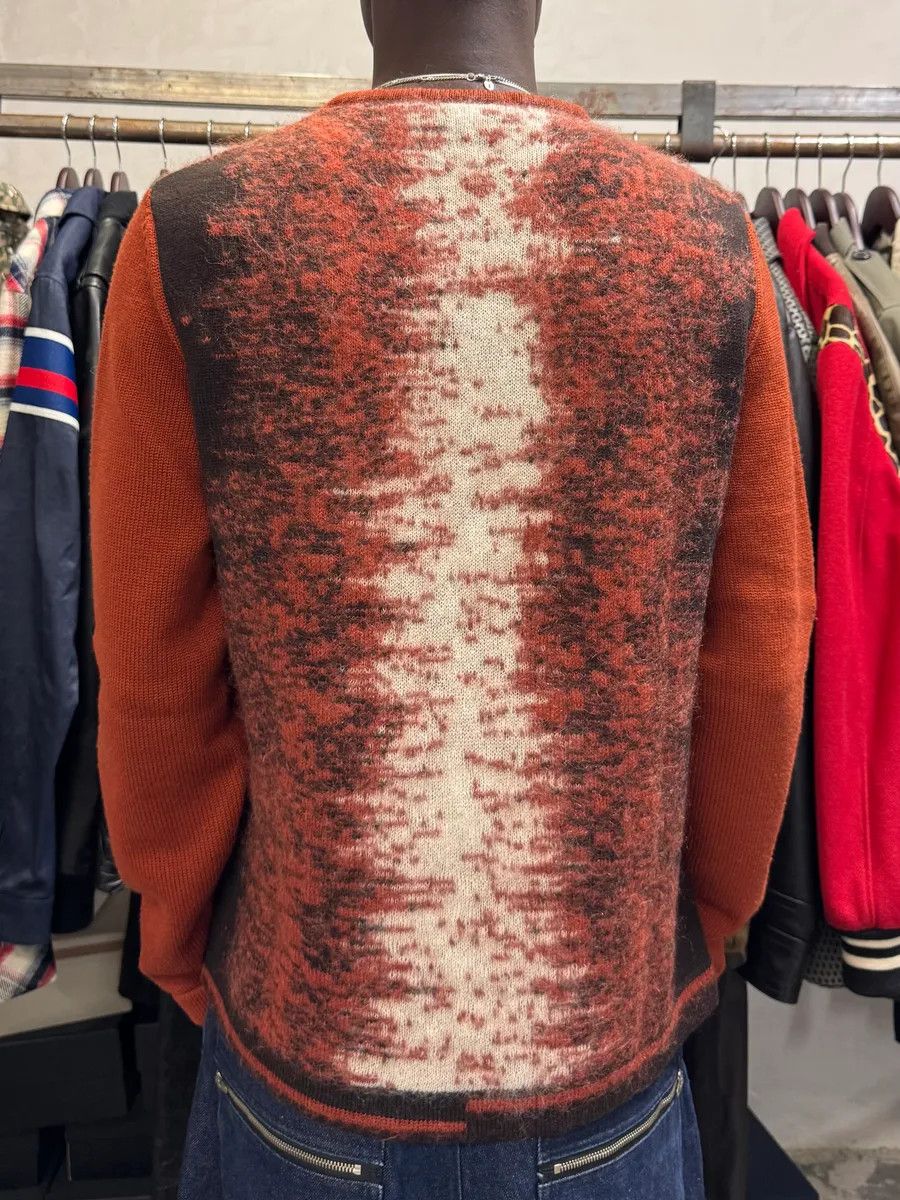 Salvatore Ferragamo 1990s Ferragamo Red Mohair Crewneck Sweater Size US M / EU 48-50 / 2 - 3 Thumbnail