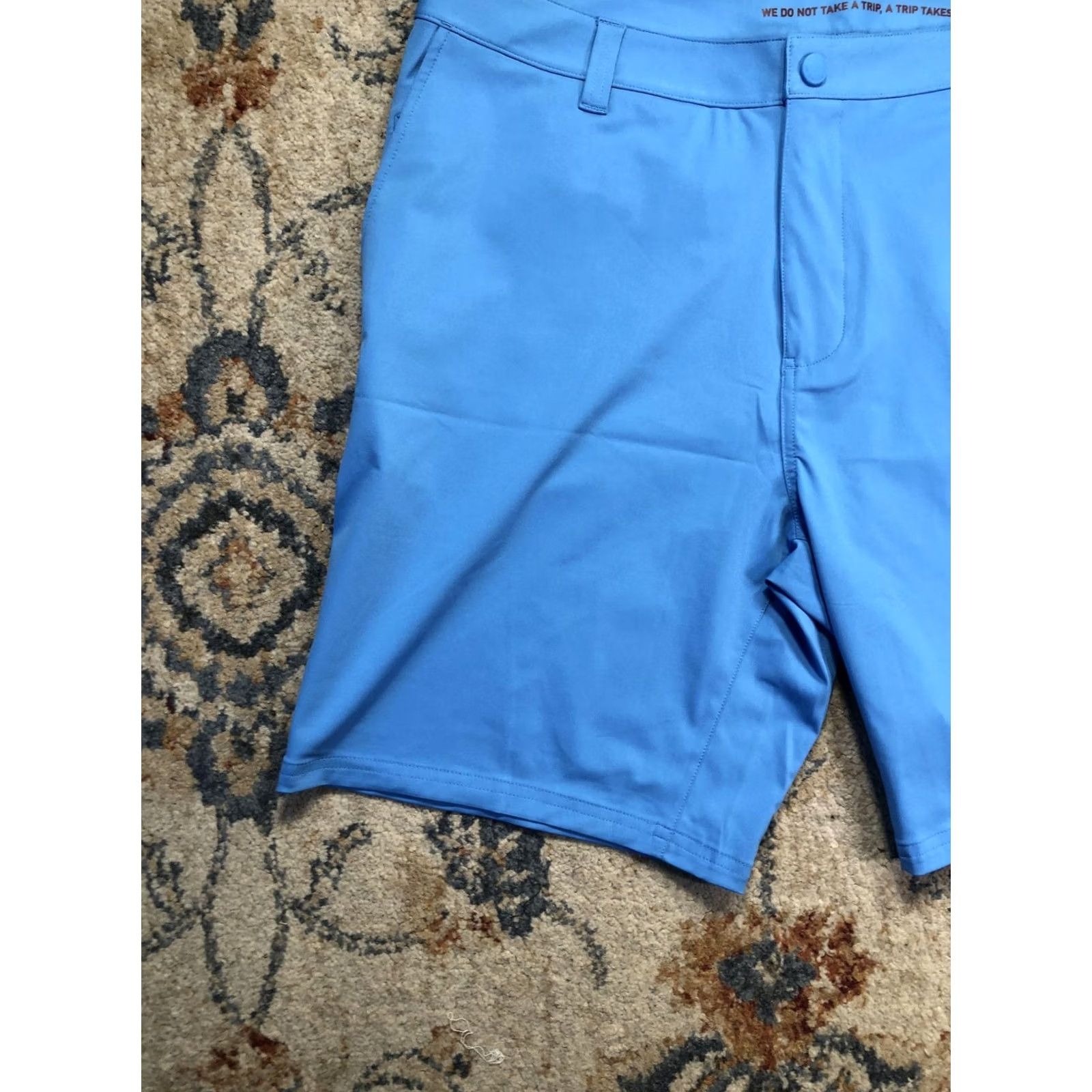 Rhone Rhone Mens 38 Blue Performance Stretch Chino Shorts 9 Inseam Casual Summer Golf Size US 38 / EU 54 - 4 Thumbnail