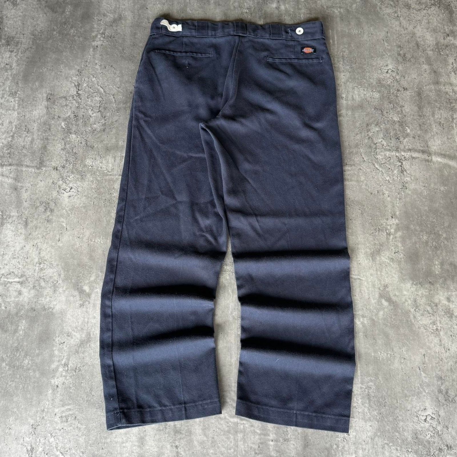 Dickies × Japanese Brand × Vintage Vintage Y2K Baggy Dickies Navy Blue Casual Skate Pants Size US 36 / EU 52 - 2 Thumbnail