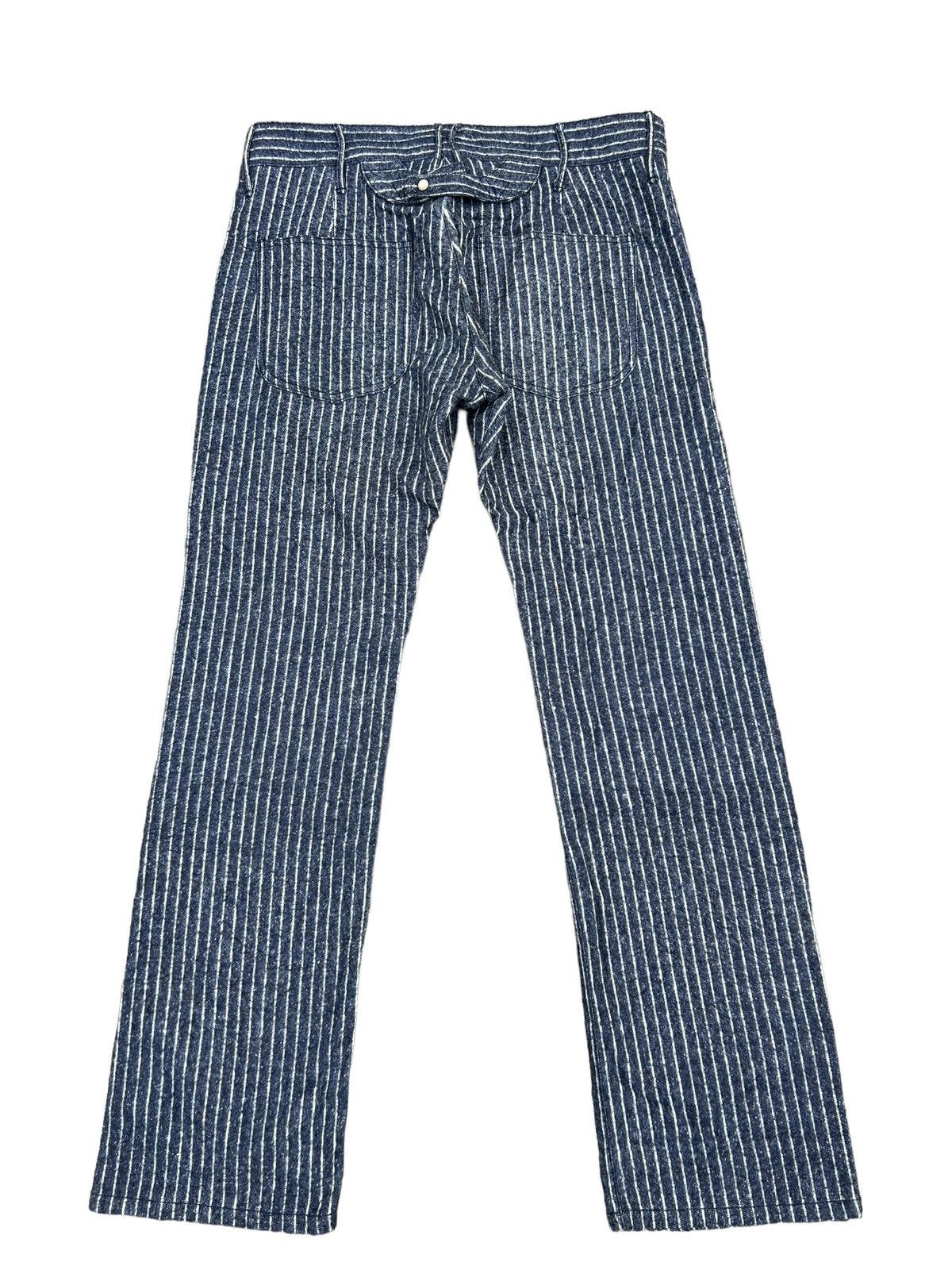 Vintage TMT Classic Japan Cinch Back Striped Trouser Pant Size US 32 / EU 48 - 2 Thumbnail