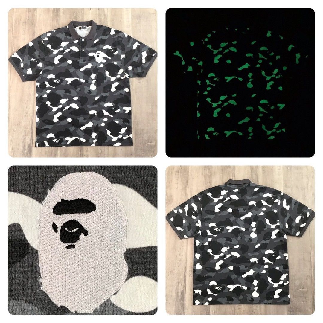 Bape 💫Glow in the dark💫 BAPE City Camo Polo Shirt a bathing ape Size US L / EU 52-54 / 3 - 1 Thumbnail