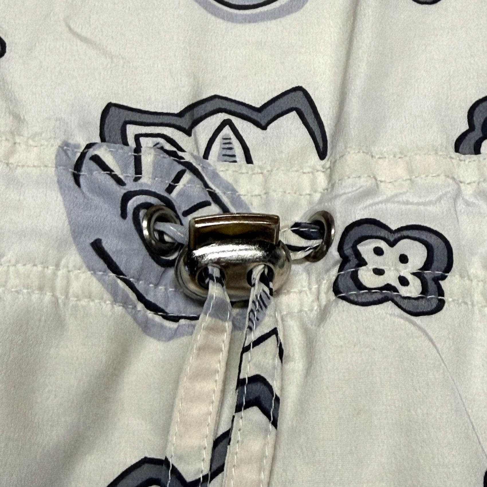 Vintage LL Bean Jacket Womens Small White Floral Print Hooded Anorak Insulated Nylon Size S / US 4 / IT 40 - 4 Thumbnail