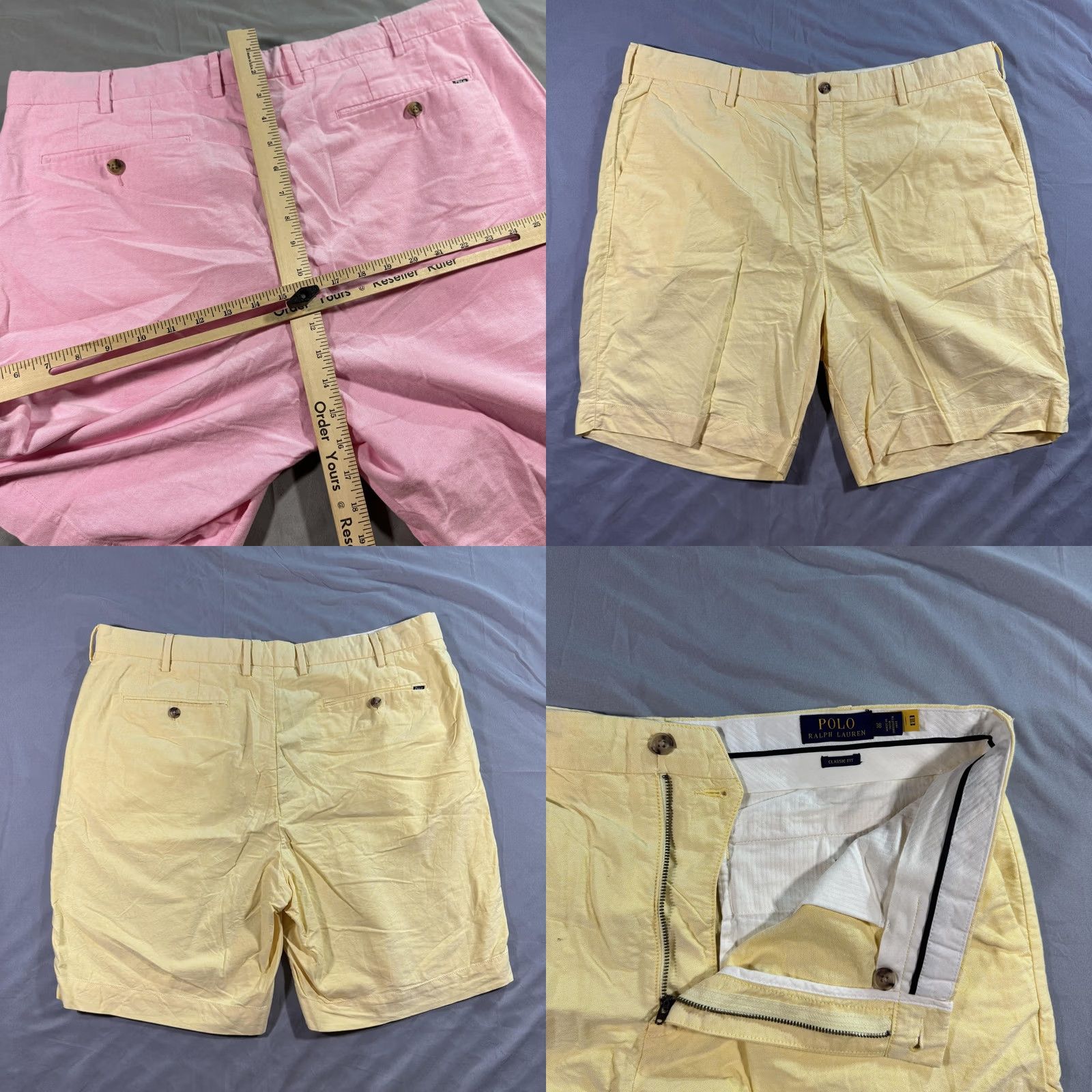 Polo Ralph Lauren VINTAGE? No. Polo Ralph Lauren Shorts Mens 38 Pink Yellow Classic Fit Chino Lot 2 Casual Size US M / EU 48-50 / 2 - 8 Thumbnail