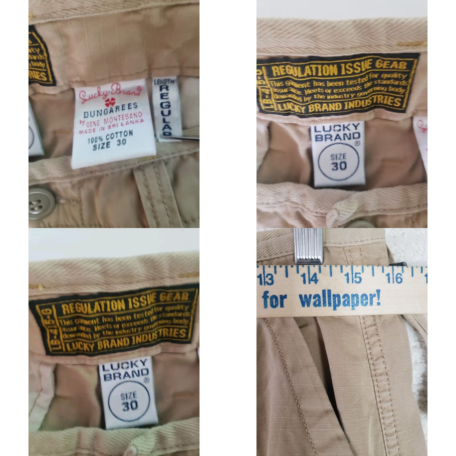 Lucky Brand Lucky Brand Pants Men 30x30 Tan Ripstop Cargo Pocket Straight Relaxed Mid Rise 30 In Beige Army Military 30x30 Casual Workwear Size US 30 / EU 46 - 10 Thumbnail
