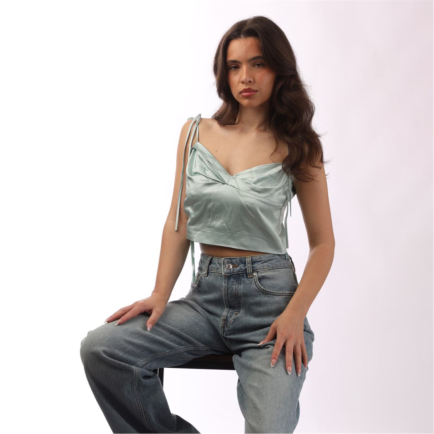 Off-White o1y1225 Crop Top in Sky Blue Size XS / US 0-2 / IT 36-38 - 3 Thumbnail