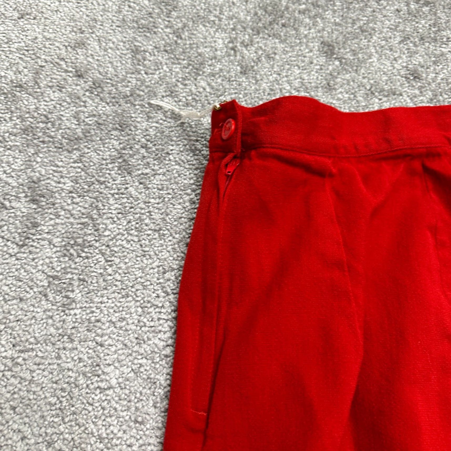 Vintage VINTAGE Alberto Makali Wool A-Line Midi Skirt Women 10 Red Lined Office 24x20.5 90s Womens Skirt Size 32" / US 10 / IT 46 - 3 Thumbnail