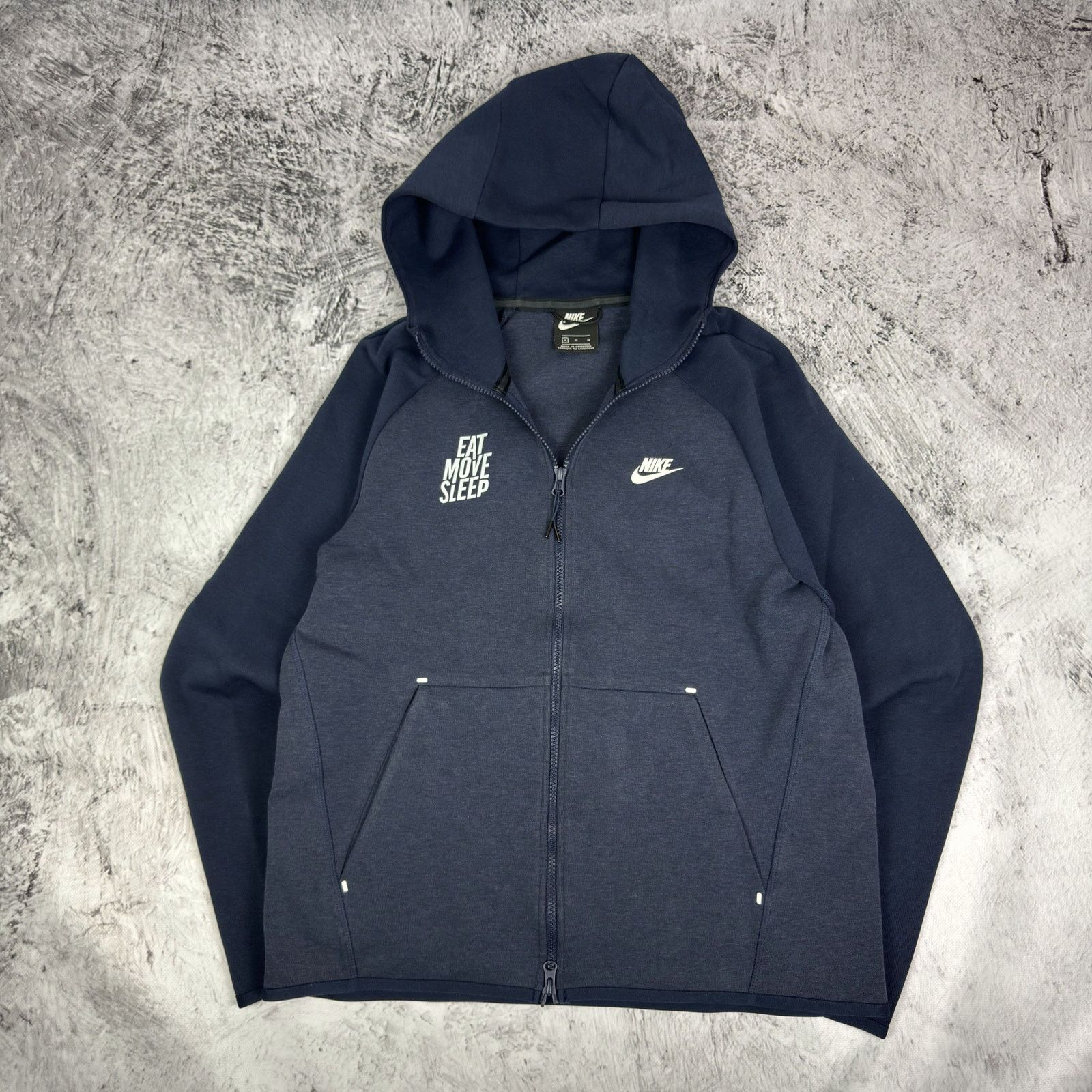 Nike Nike Tech Fleece Men Navy Eat Move Sleep Full Zip Hoodie M Size US M / EU 48-50 / 2 - 2 Thumbnail