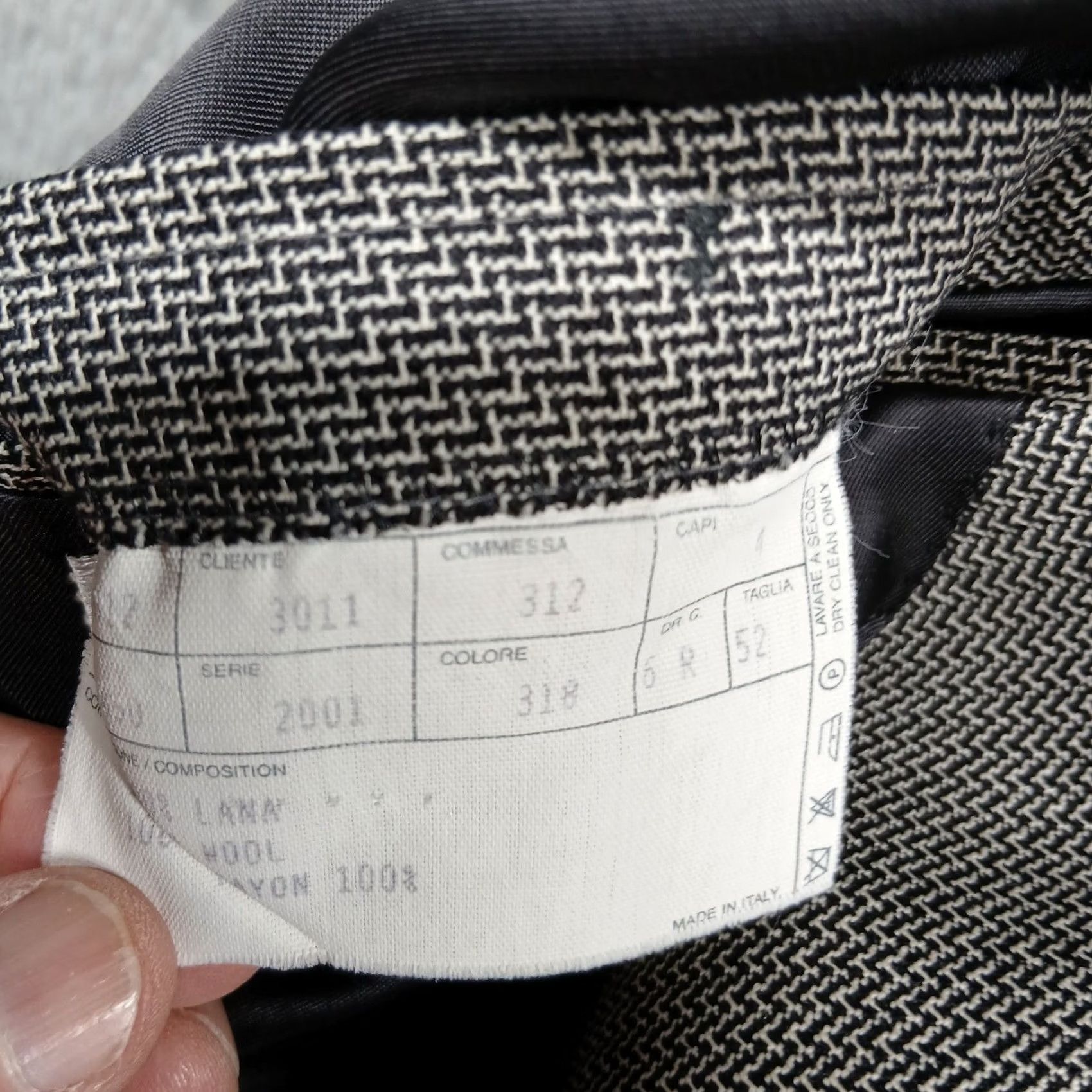 Vintage VINTAGE Bozzalla & Lesna Blazer Wool Blend Double Breasted Gray 52R Men Jacket Italy Tweed Herringbone Size 52R - 5 Thumbnail