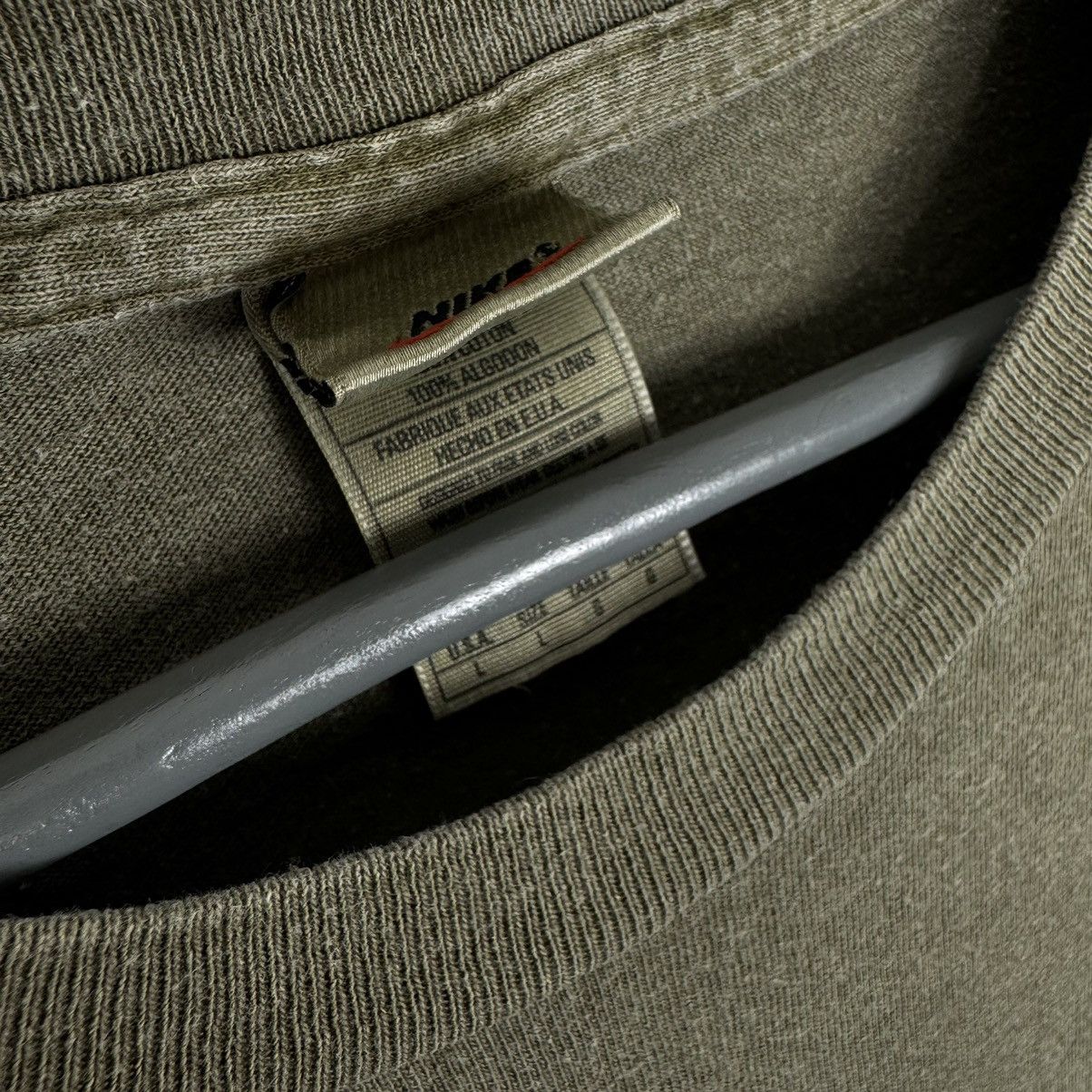 Nike Vintage Nike ACG Embroidered Small Logo Olive T Shirt Size US XL / EU 56 / 4 - 3 Thumbnail