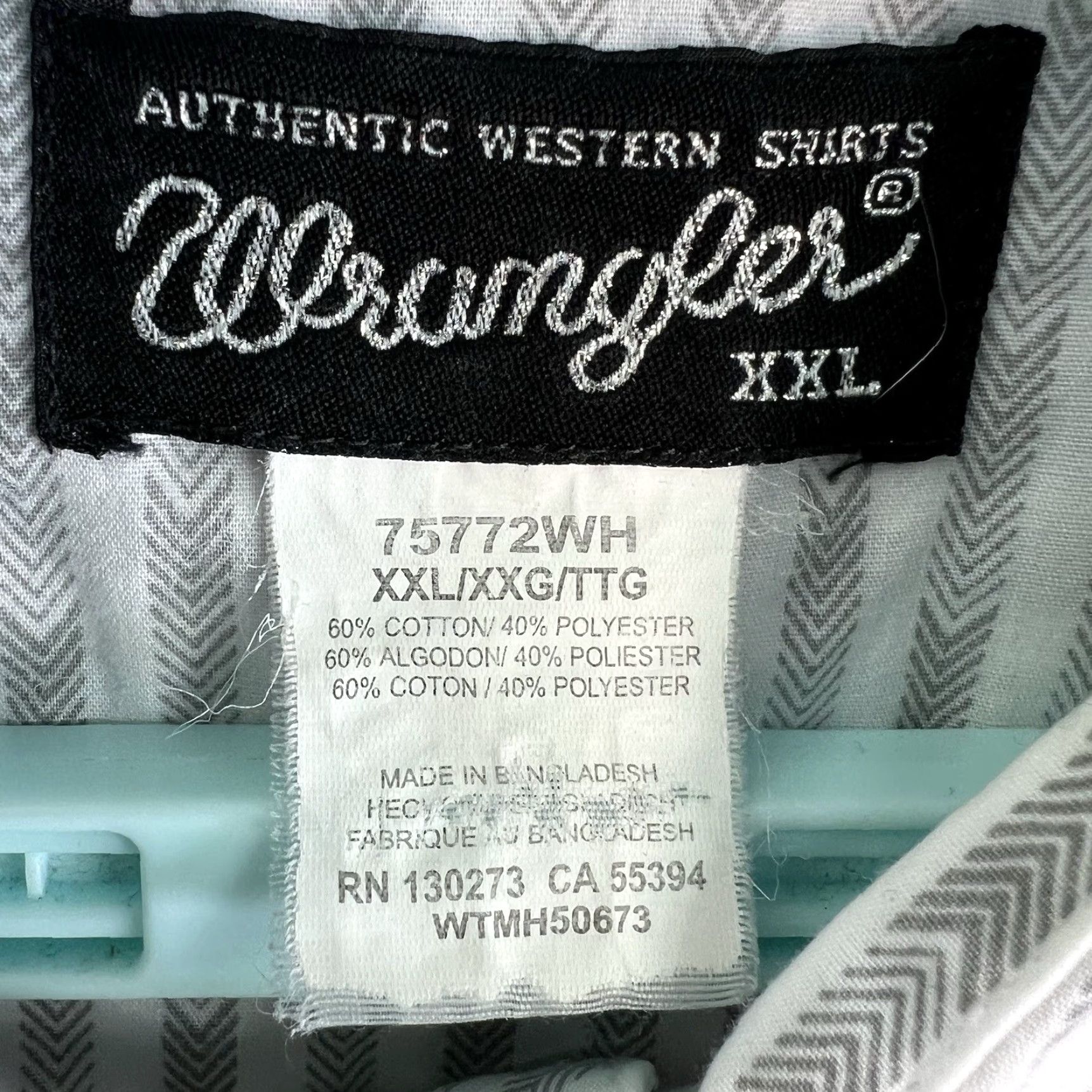 Wrangler Wrangler Western Shirt Pearl Snap Striped 2XL Gray Long Sleeve Mens Size US XXL / EU 58 / 5 - 5 Thumbnail
