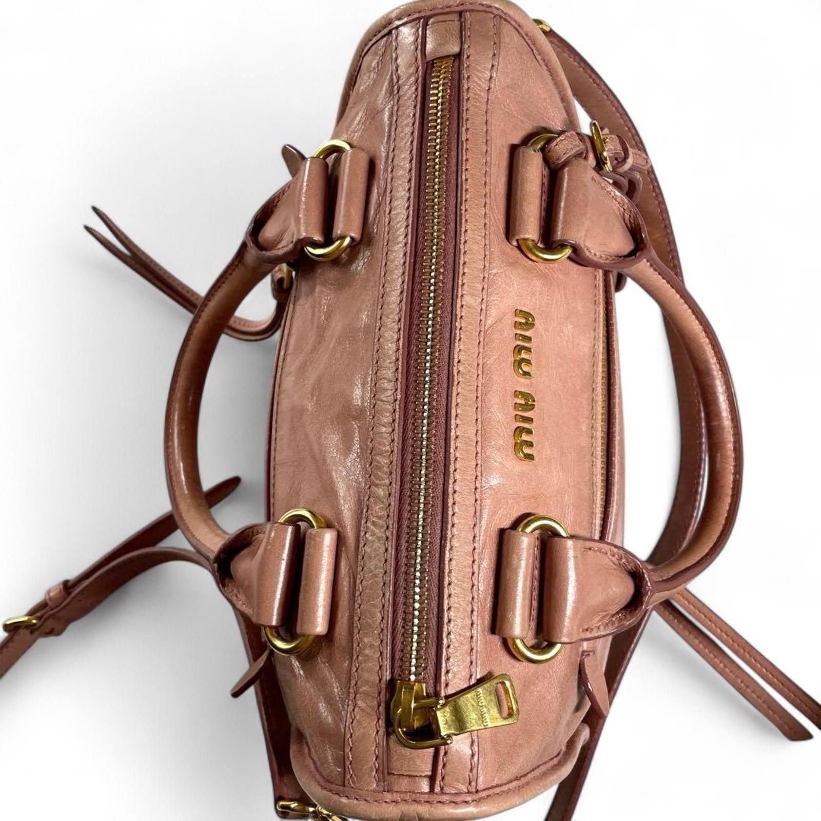 Miu Miu Miu Miu - Pink Leather Satchel Bag Size ONE SIZE - 5 Thumbnail