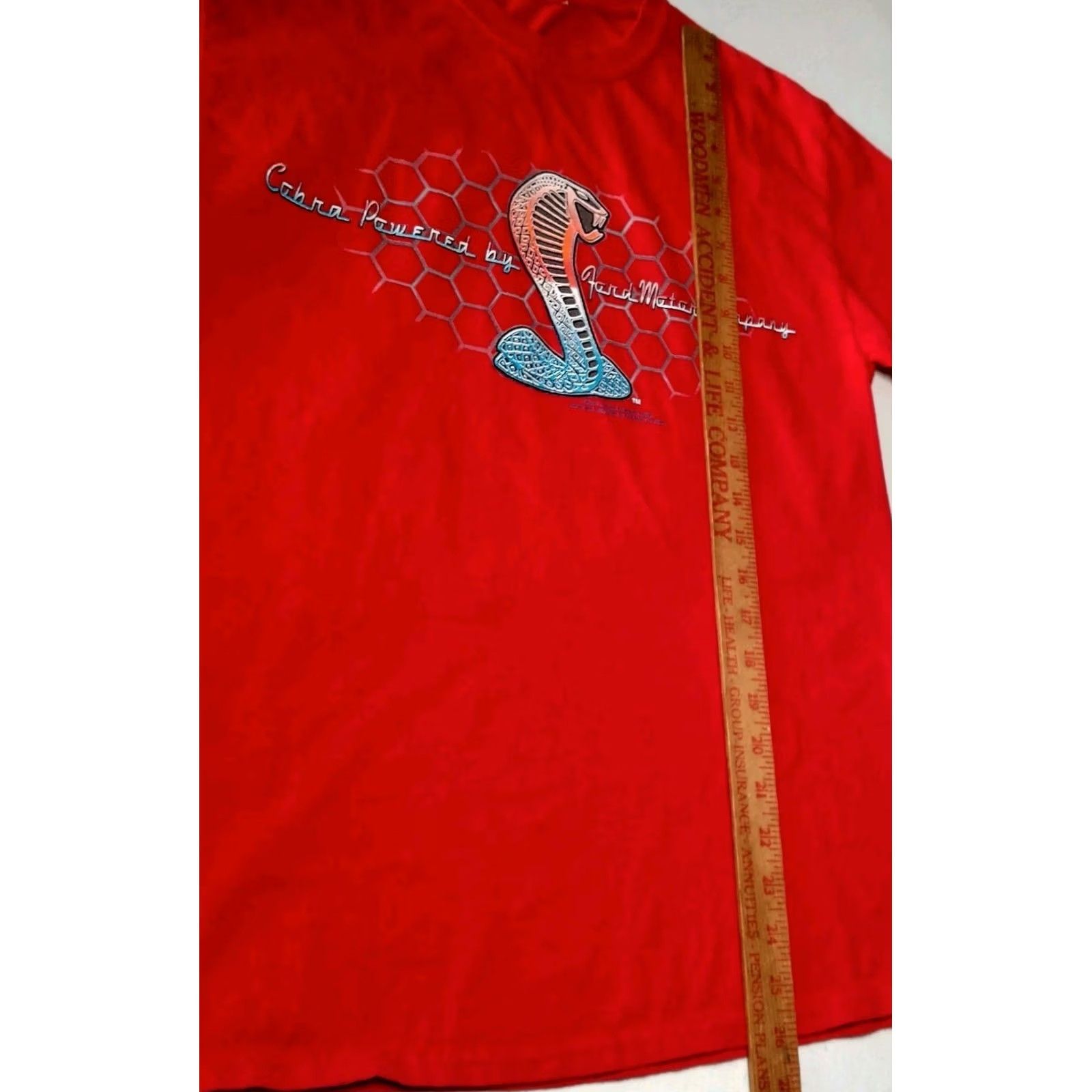 Ford Ford Cobra Shirt M Red Cotton Blend Knit Short Sleeve Graphic T-Shirt Men Automobile Sport Car Size US M / EU 48-50 / 2 - 6 Thumbnail