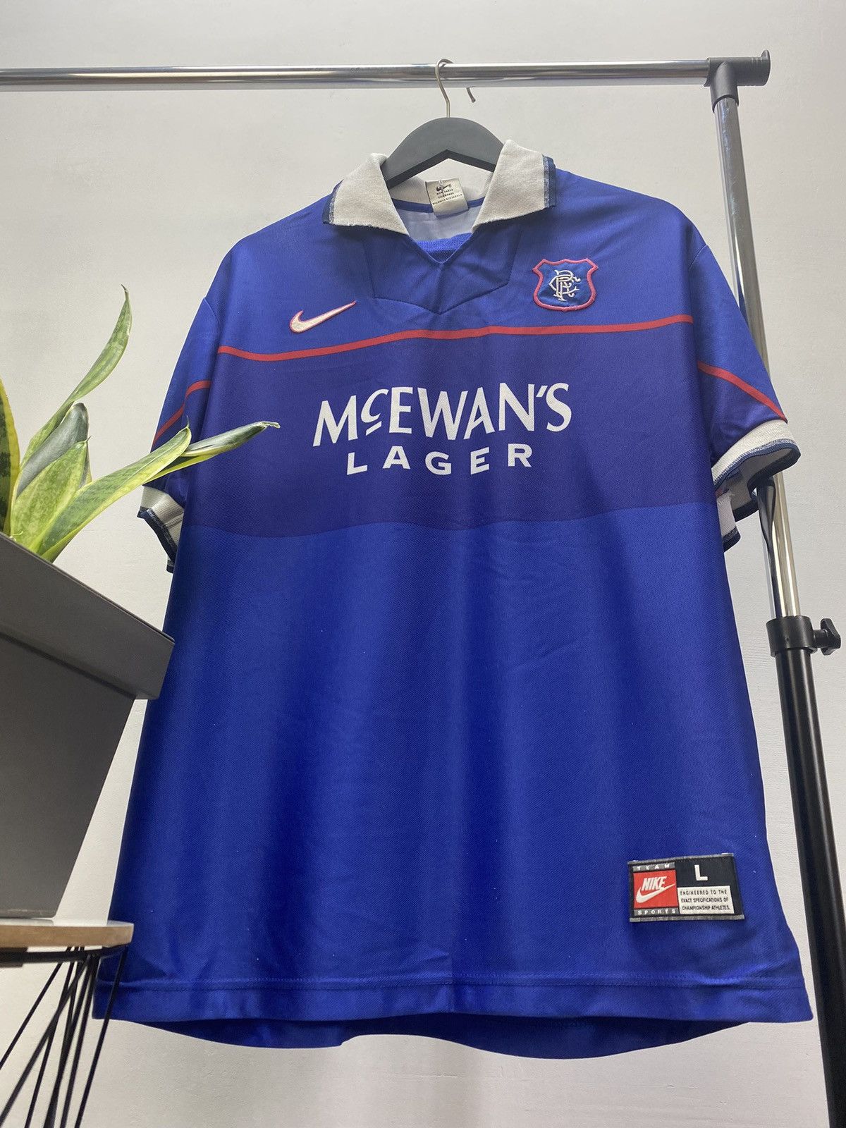 Nike × Vintage Glasgow Rangers 1997-1999 Home Jersey Football Shirt Soccer Size US L / EU 52-54 / 3 - 3 Thumbnail