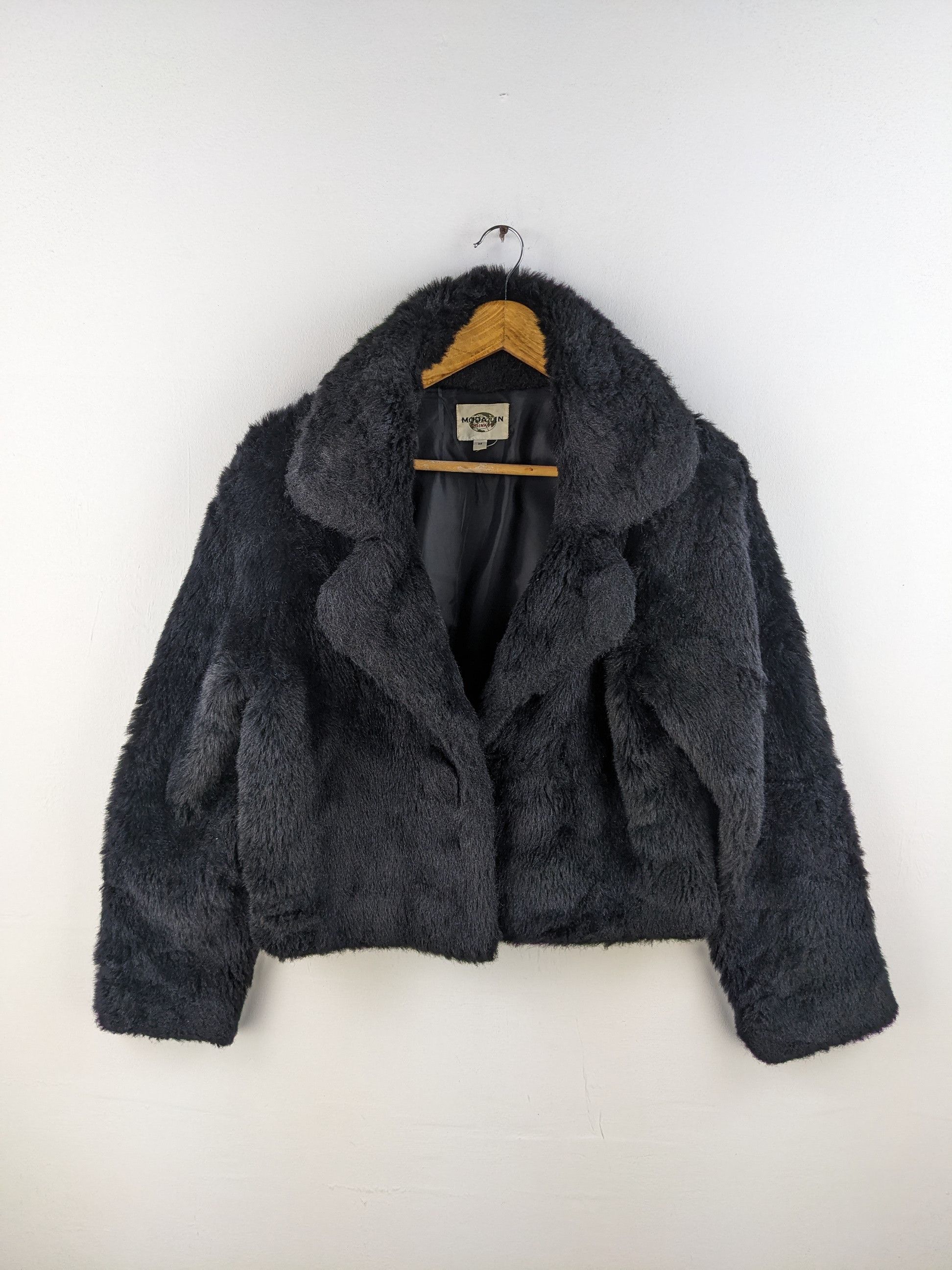 Designer × Japanese Brand × Vintage Vintage Faux Fur Cardigan Jacket Cropped Size M / US 6-8 / IT 42-44 - 1 Thumbnail