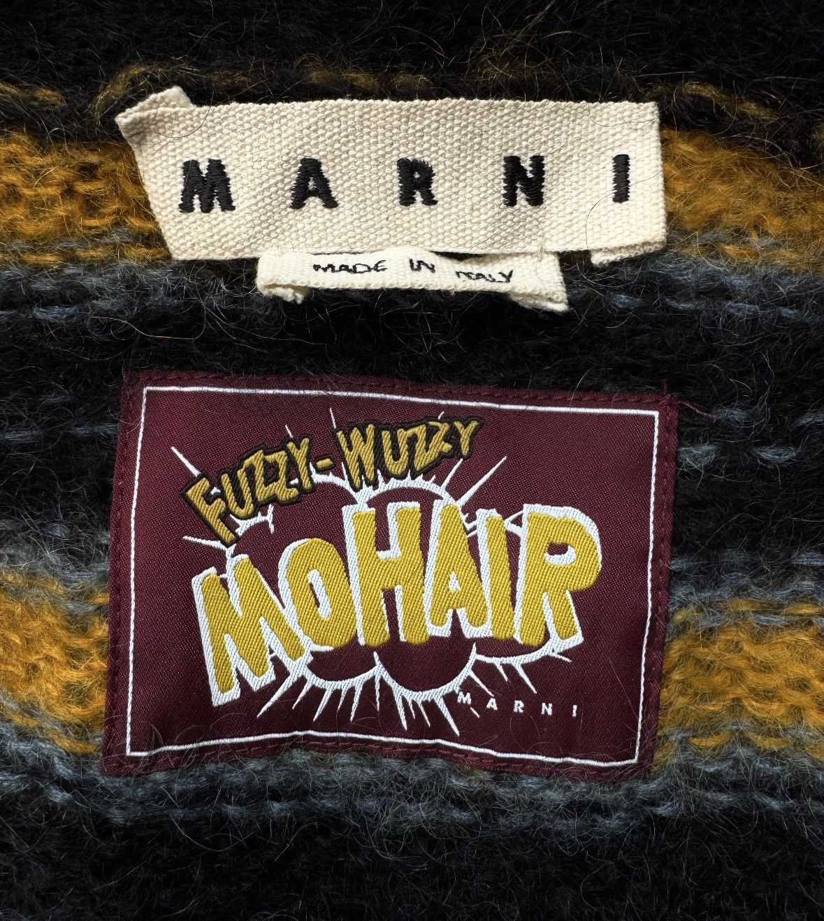 Marni Marni Striped Mohair Cardigan AW21 Size US L / EU 52-54 / 3 - 5 Thumbnail
