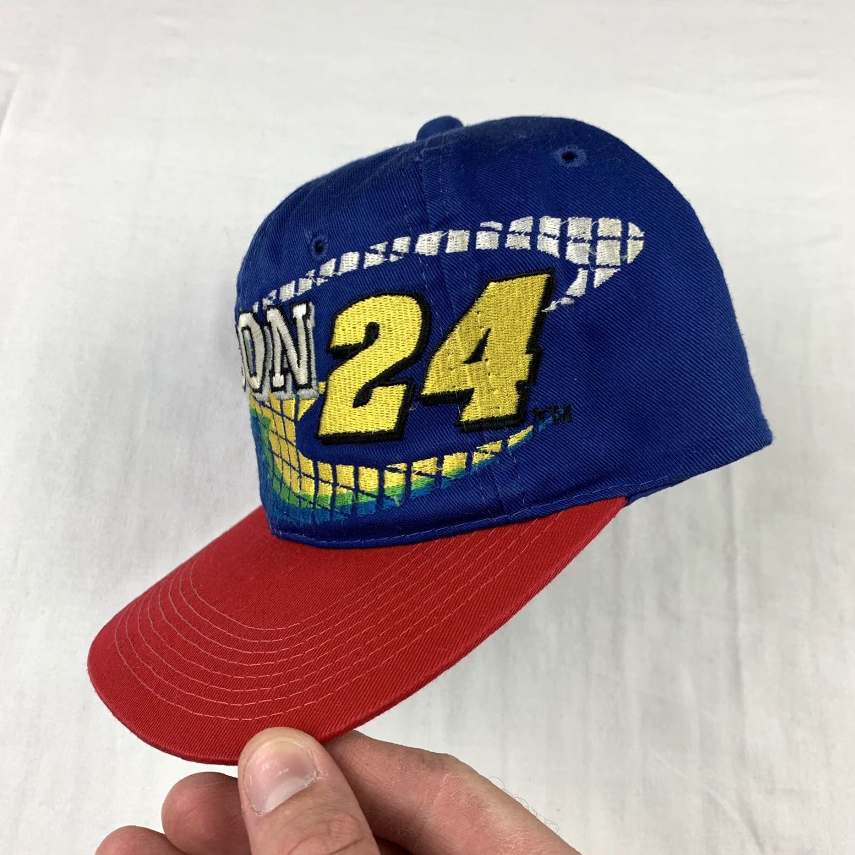 NASCAR VINTAGE Jeff Gordon Hat Snapback Blue Red Adult Adjustable OSFM Nascar Racing 50th 90s Mens Hat Size ONE SIZE - 2 Thumbnail