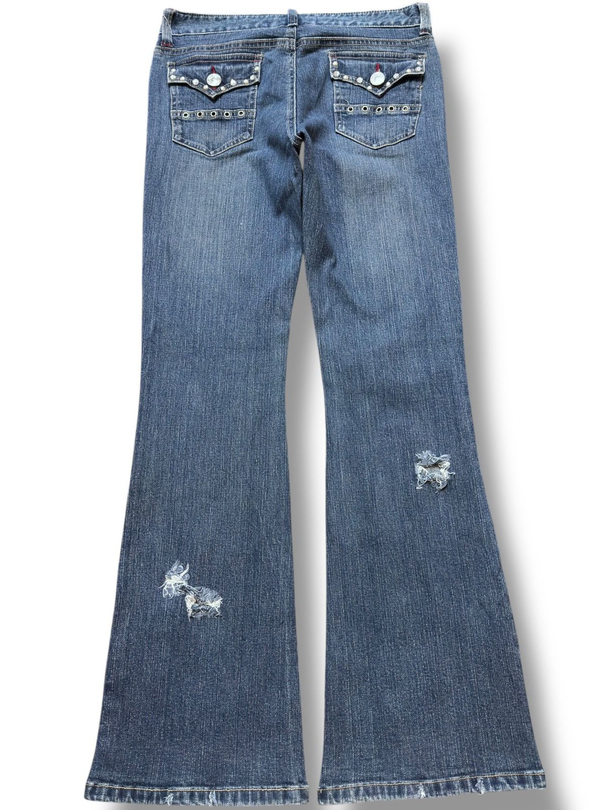 Le Grande Bleu (L.G.B.) Vintage Daily Topics Flare Bootcut Grunge Distressed Denim Size US 30 / EU 46 - 4 Thumbnail