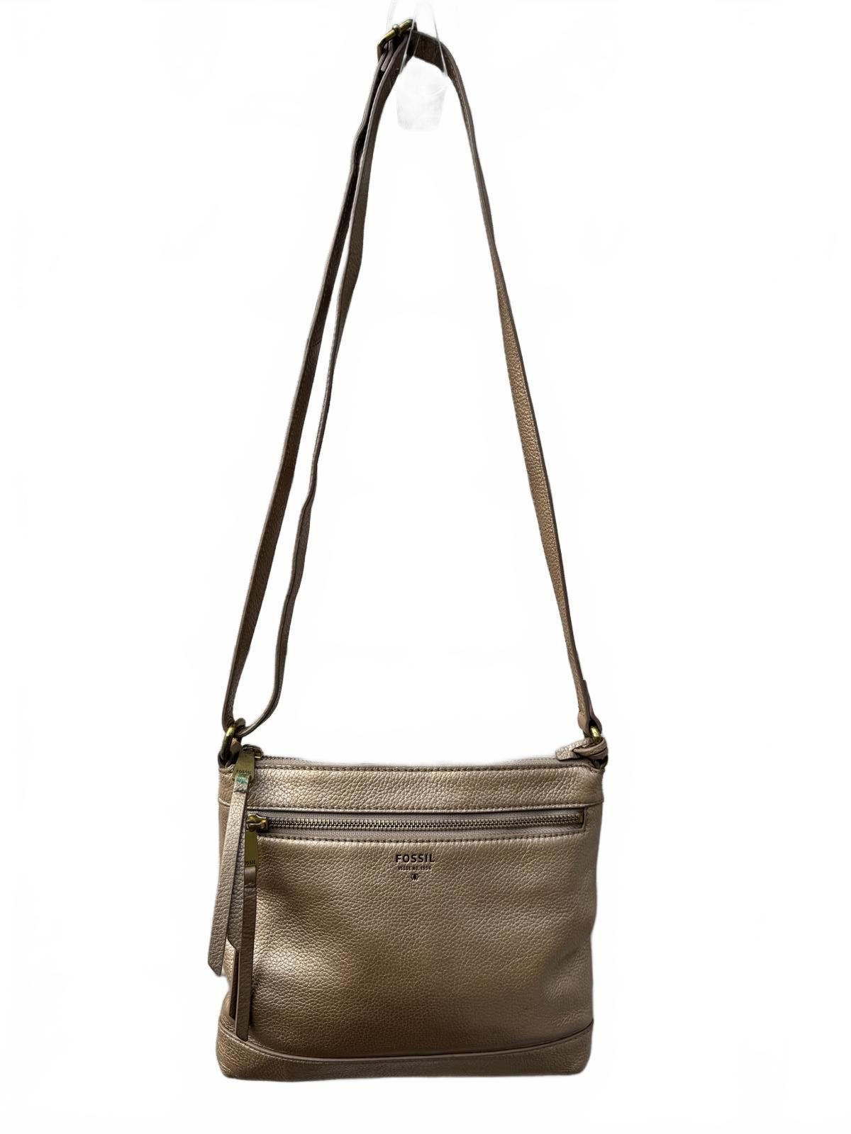 Fossil Fossil Metallic Gold Leather Crossbody Bag Size ONE SIZE - 2 Thumbnail