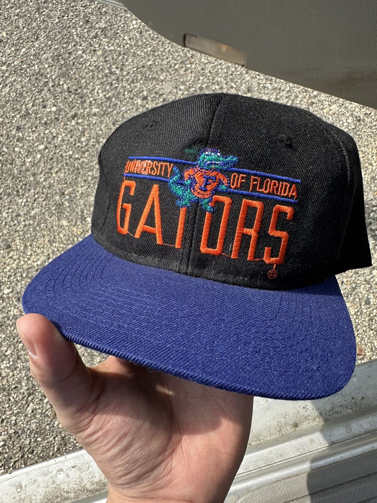NCAA Vintage Florida Gators Hat TWO TONE RARE Black NAVY NCAA Size ONE SIZE - 1 Thumbnail