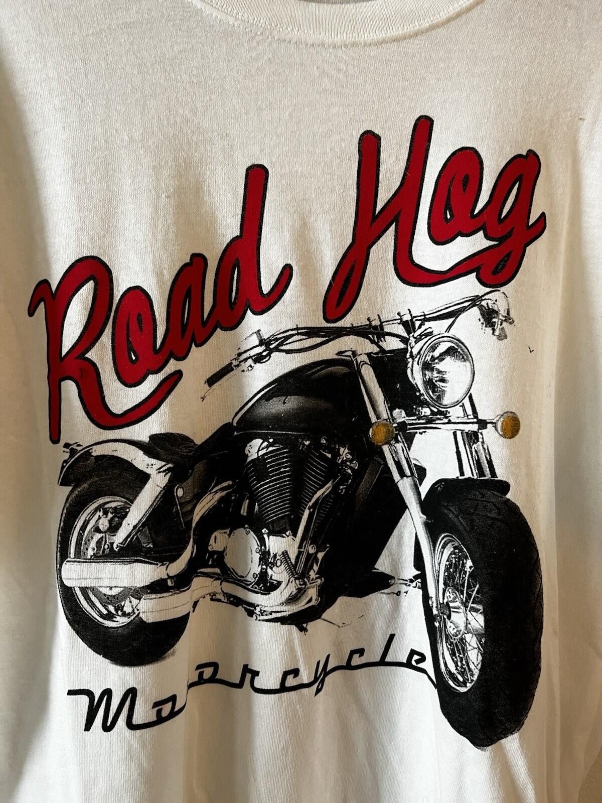 Anvil Vintage Road Hog Motorcycle Graphic T-Shirt Anvil Tag L Size US XL / EU 56 / 4 - 2 Thumbnail