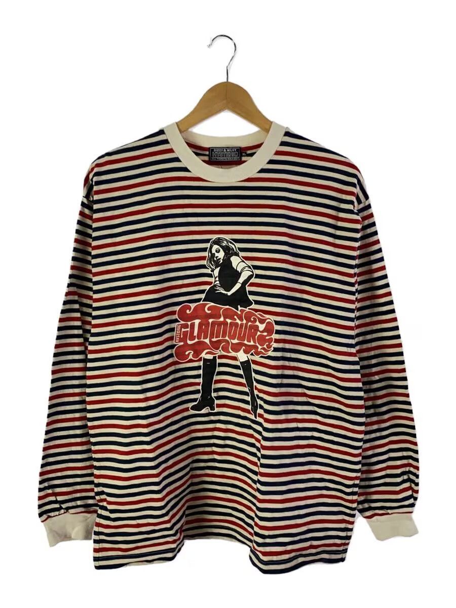 Hysteric Glamour Flame Logo Striped Long Sleeve Tee Size US XL / EU 56 / 4 - 1 Thumbnail