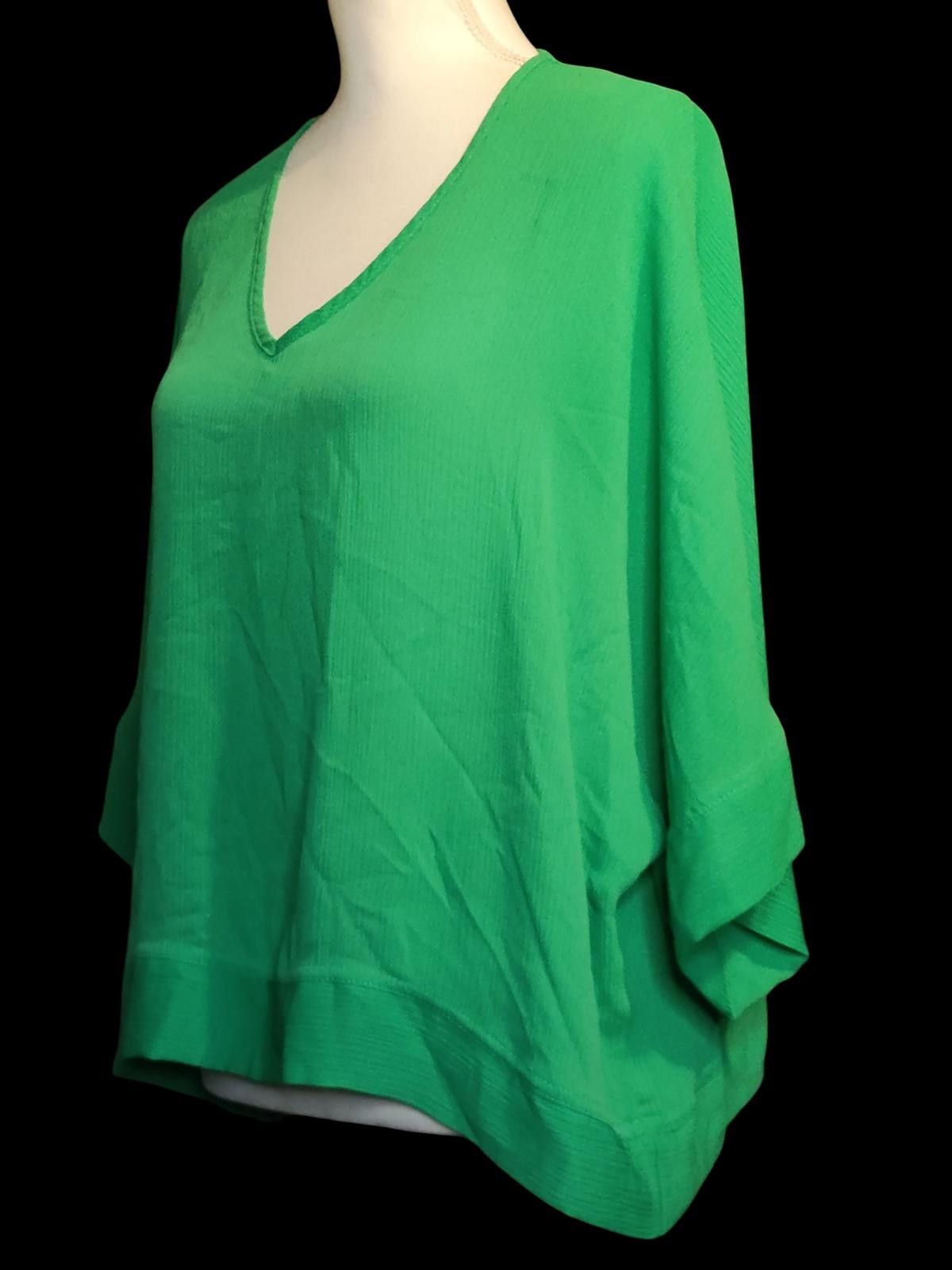 Other Tyche Green V-Neck Loose Fit Blouse for Women Size S / US 4 / IT 40 - 4 Thumbnail