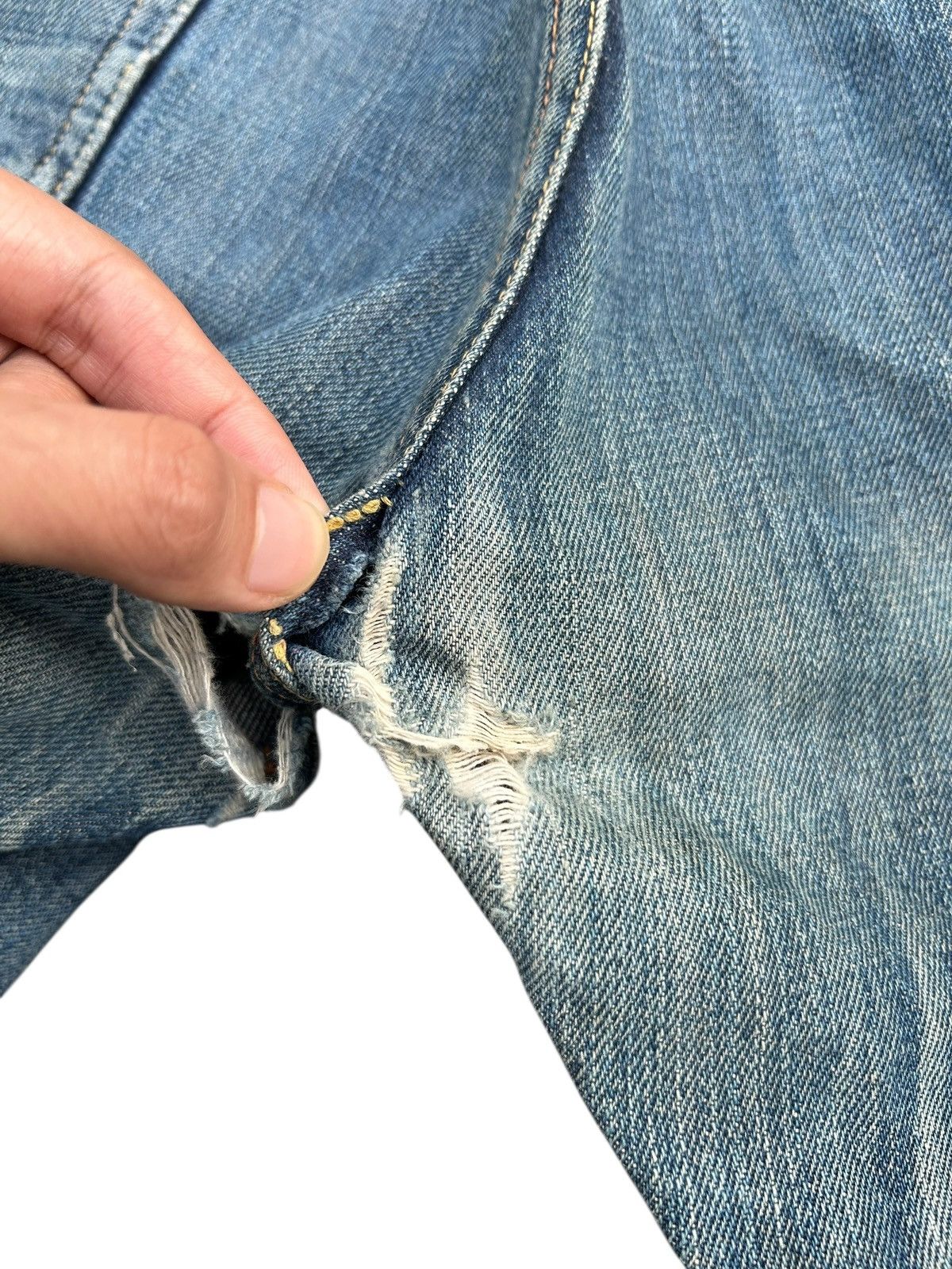 Kapital Thrashed Vintage Evisu Selvedge No1 Special Denim Jeans Size US 37 - 17 Thumbnail