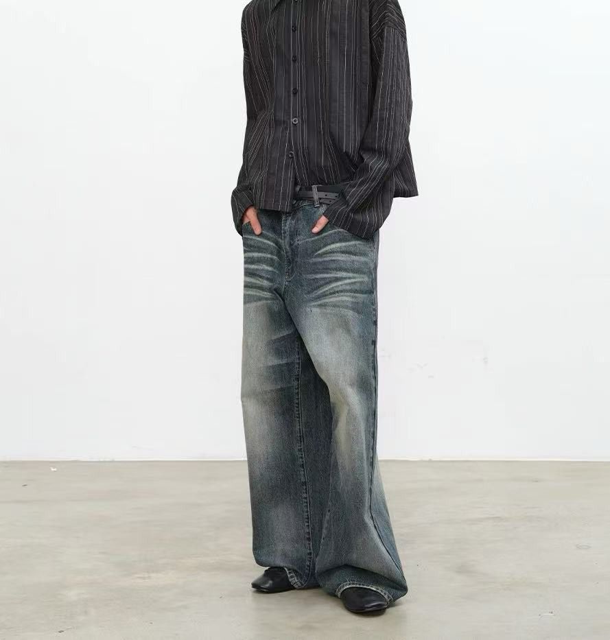 Jean American retro men's loose wide-leg scimitar jeans Size US 32 / EU 48 - 3 Thumbnail