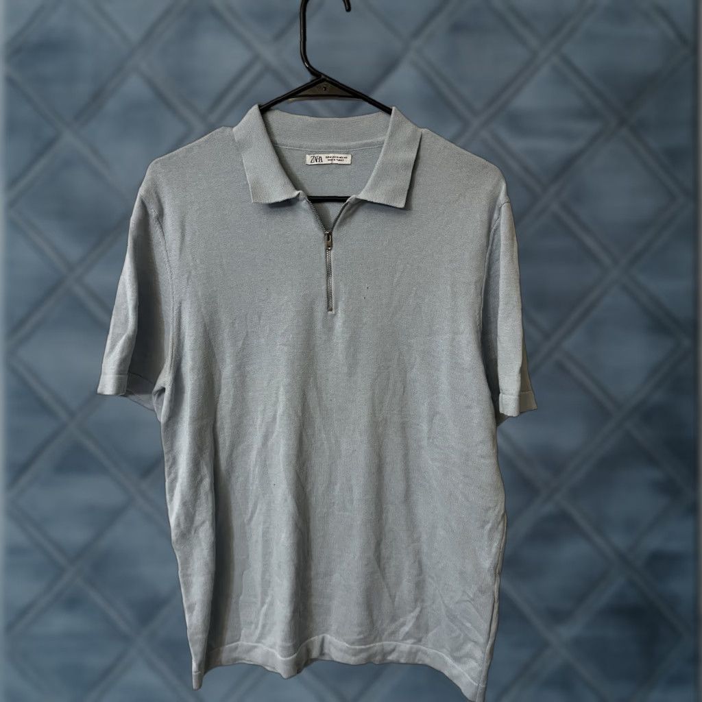 H&M H&M Gray Polo Shirt Men’s Regular Fit Short Sleeve Size M Casual 100% Cotton Size US M / EU 48-50 / 2 - 1 Thumbnail