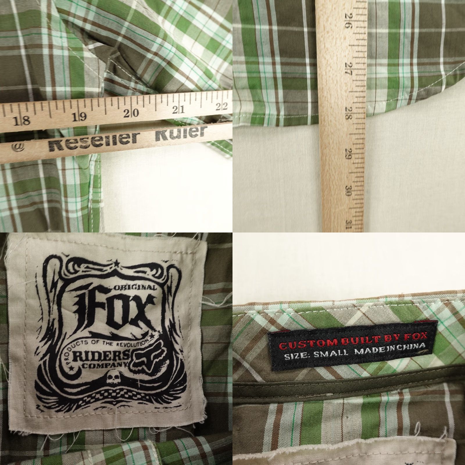Vintage VINTAGE Fox Shirt Mens Small Green Brown Plaid Short Sleeve Button-Up Western Logo Casual Outdoor Size US S / EU 44-46 / 1 - 8 Thumbnail