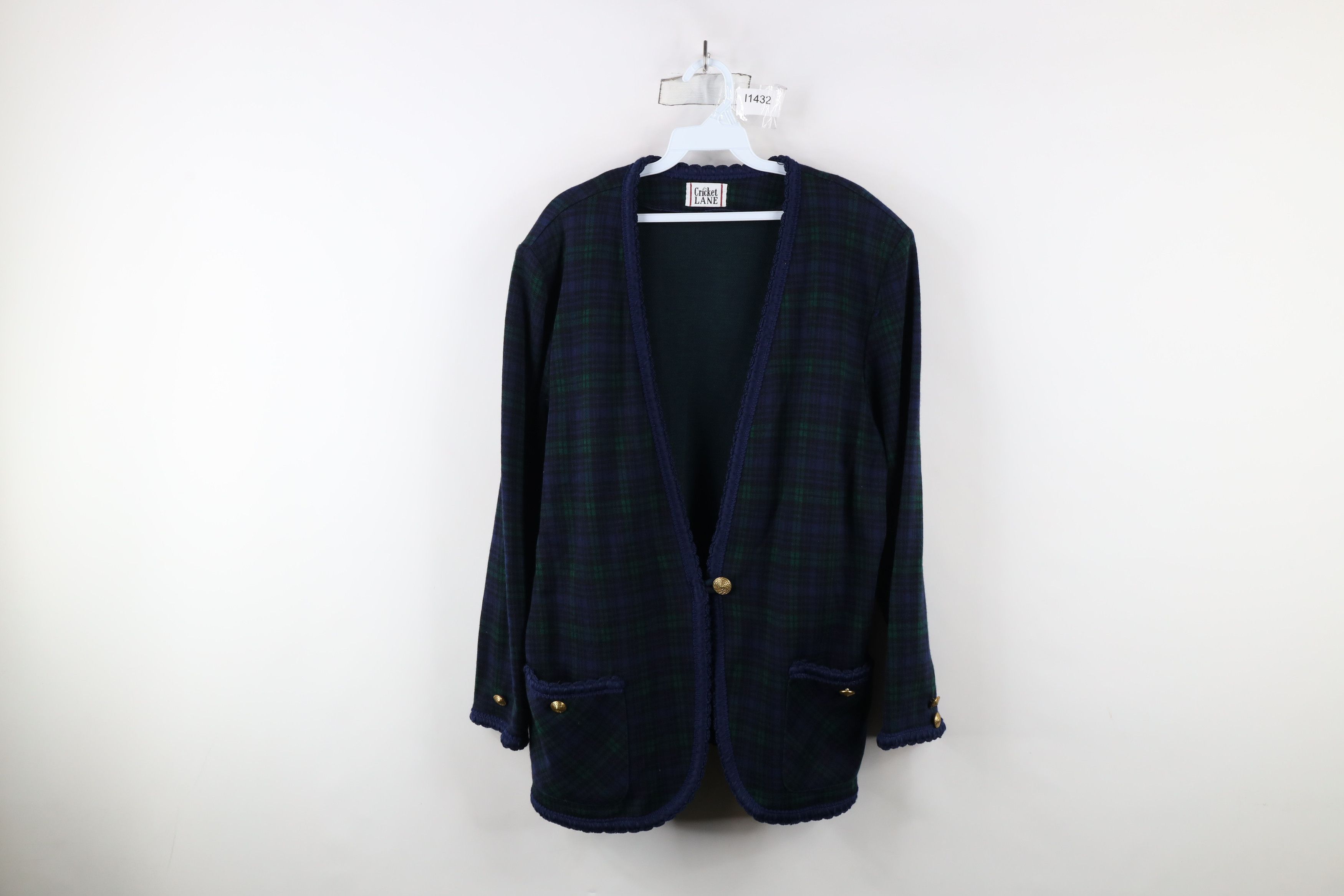 Vintage Vintage 90s Streetwear Button Blazer Suit Jacket Plaid USA Size XXL / US 16-18 / IT 52-54 - 1 Thumbnail