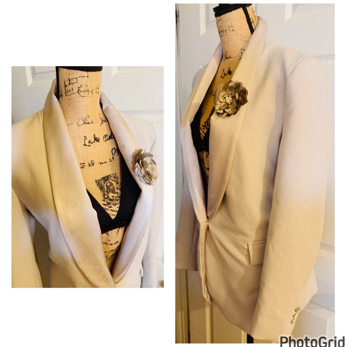 Zara ZARA Tuxedo Blazer with Flower Detail M Size M / US 6-8 / IT 42-44 - 3 Thumbnail