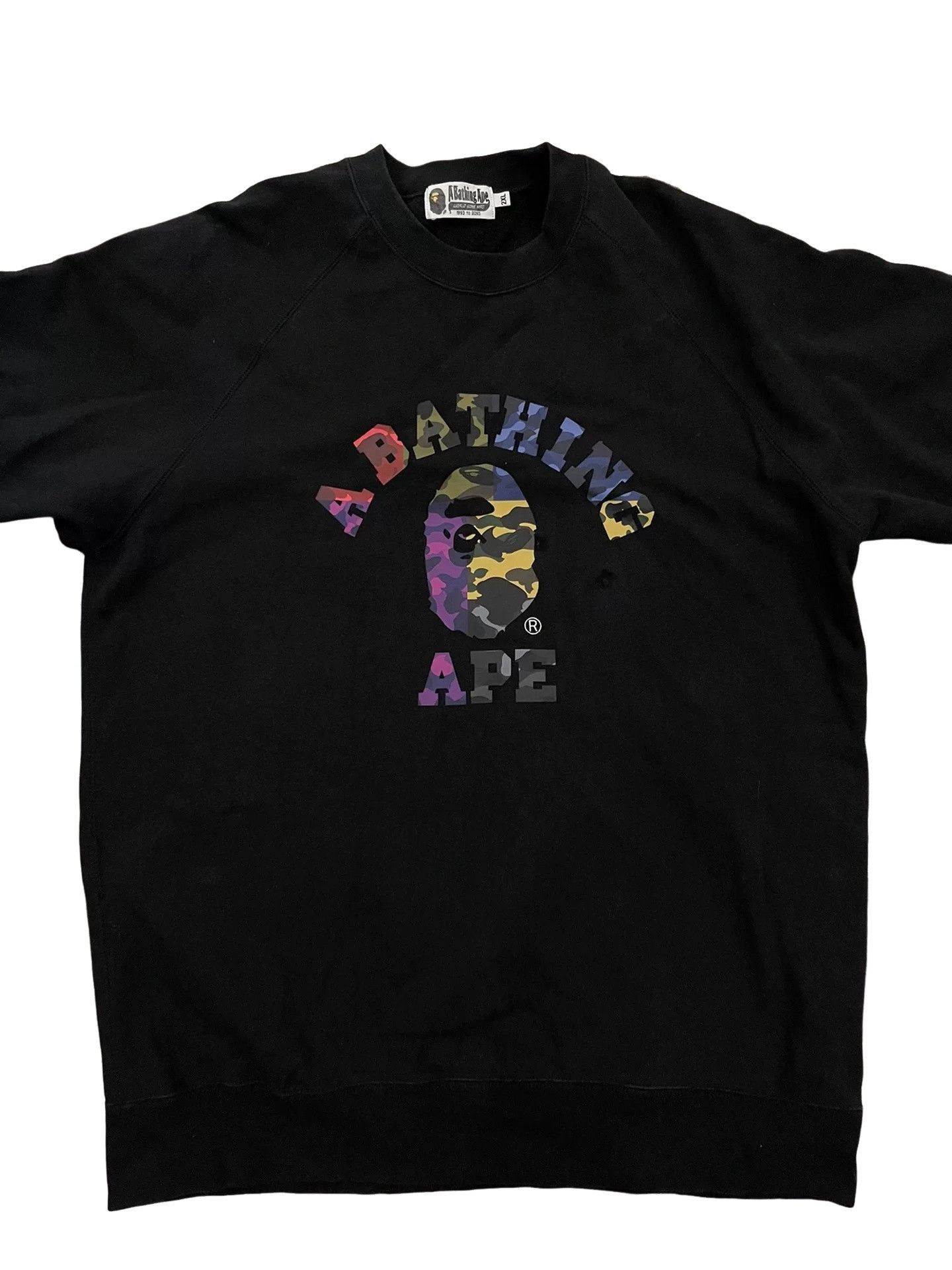 Bape A Bathing Ape Camo Logo Sweatshirt Size 2XL Size US XXL / EU 58 / 5 - 1 Thumbnail