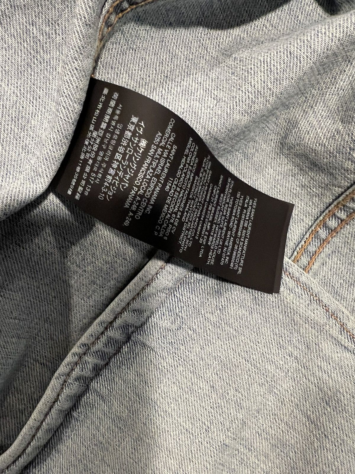 Saint Laurent Paris Saint Laurent men’s blue ripped denim jacket. 54/XL Size US L / EU 52-54 / 3 - 7 Thumbnail