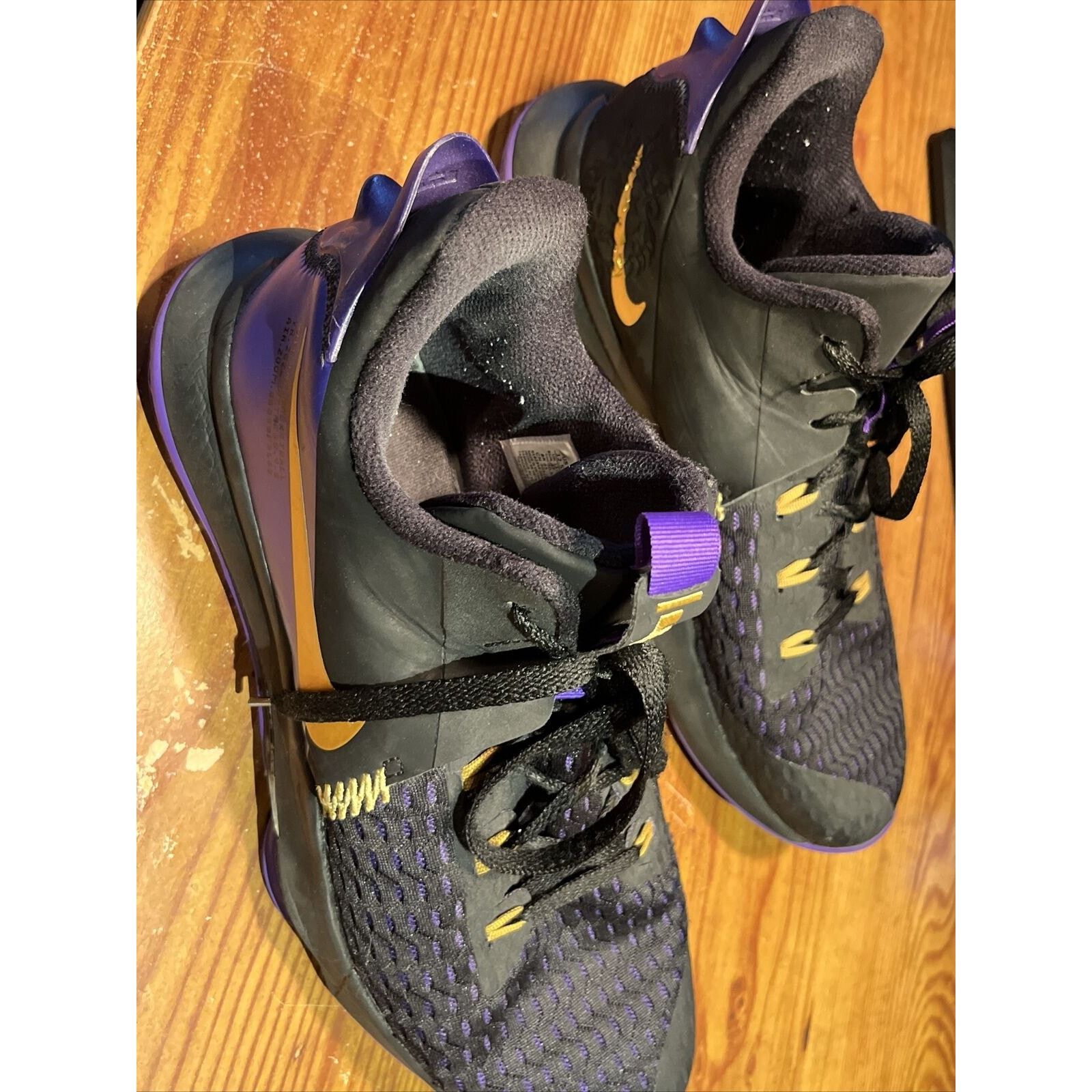 Nike Nike Lebron Witness V 5 Black Purple Gold Size Men's US 12.5 Size US 12.5 / EU 45-46 - 16 Thumbnail