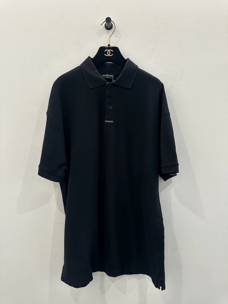 Balenciaga Balenciaga Think Big Black Polo Tee Size US S / EU 44-46 / 1 - 2 Thumbnail