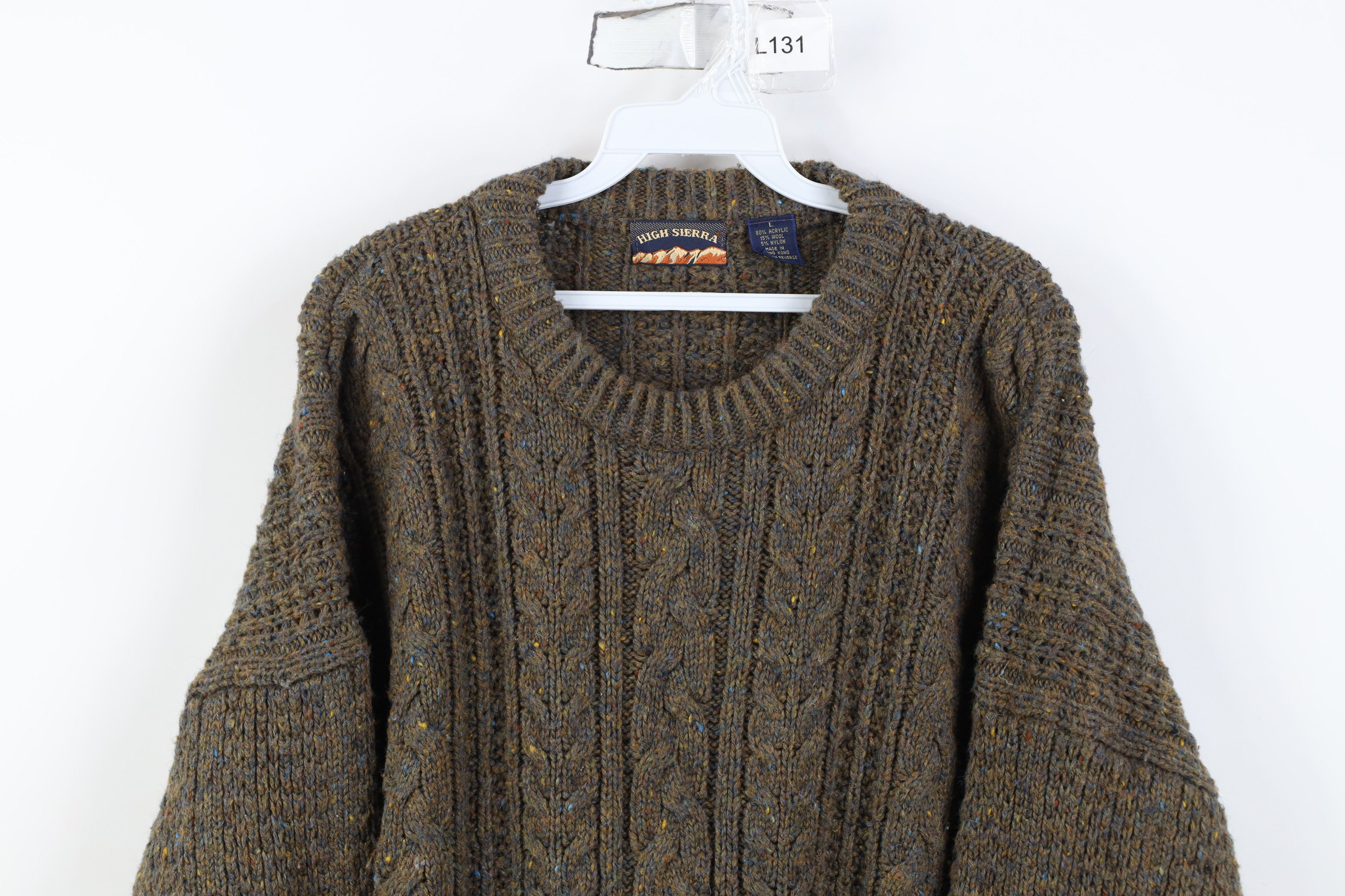 Vintage Vintage 90s Streetwear Chunky Cable Knit Fisherman Sweater Size US L / EU 52-54 / 3 - 2 Thumbnail