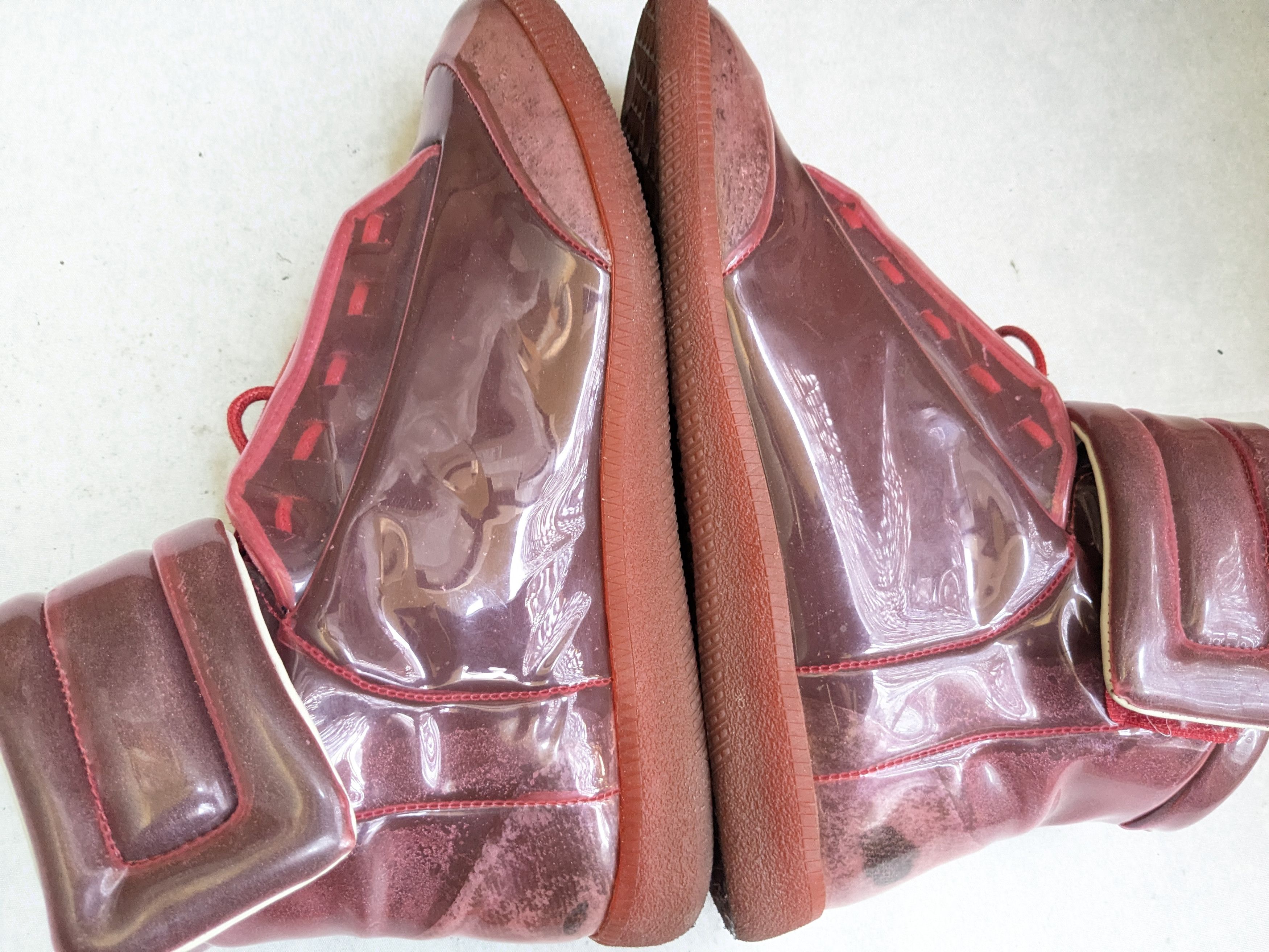 Maison Margiela Maison Margiela Future “PVC” Red 10 43 High Tops Size US 10 / EU 43 - 12 Thumbnail
