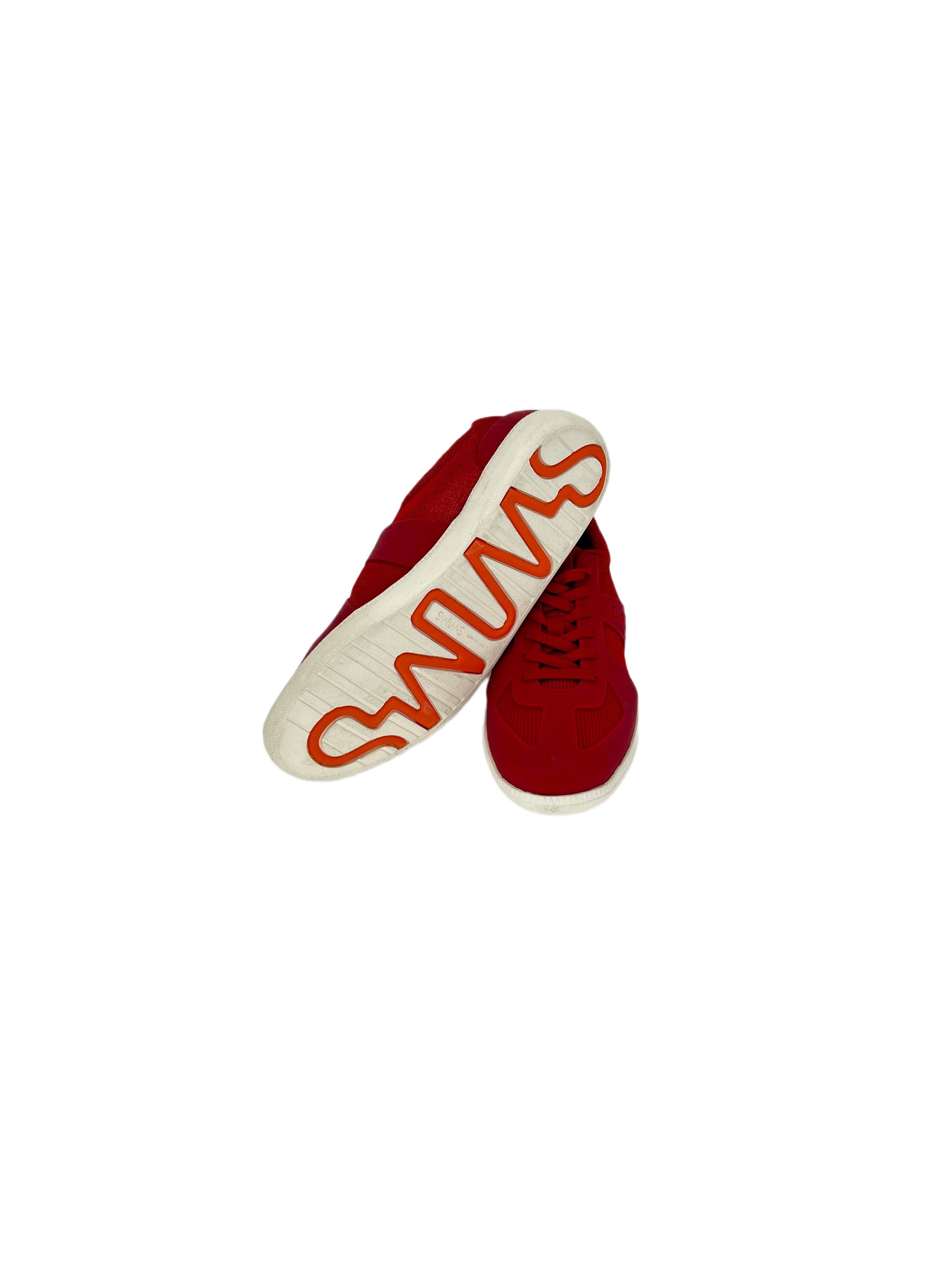 Swims Red & White Luca Mesh Low Trainers Sneakers Size US 8 / EU 41 - 6 Thumbnail