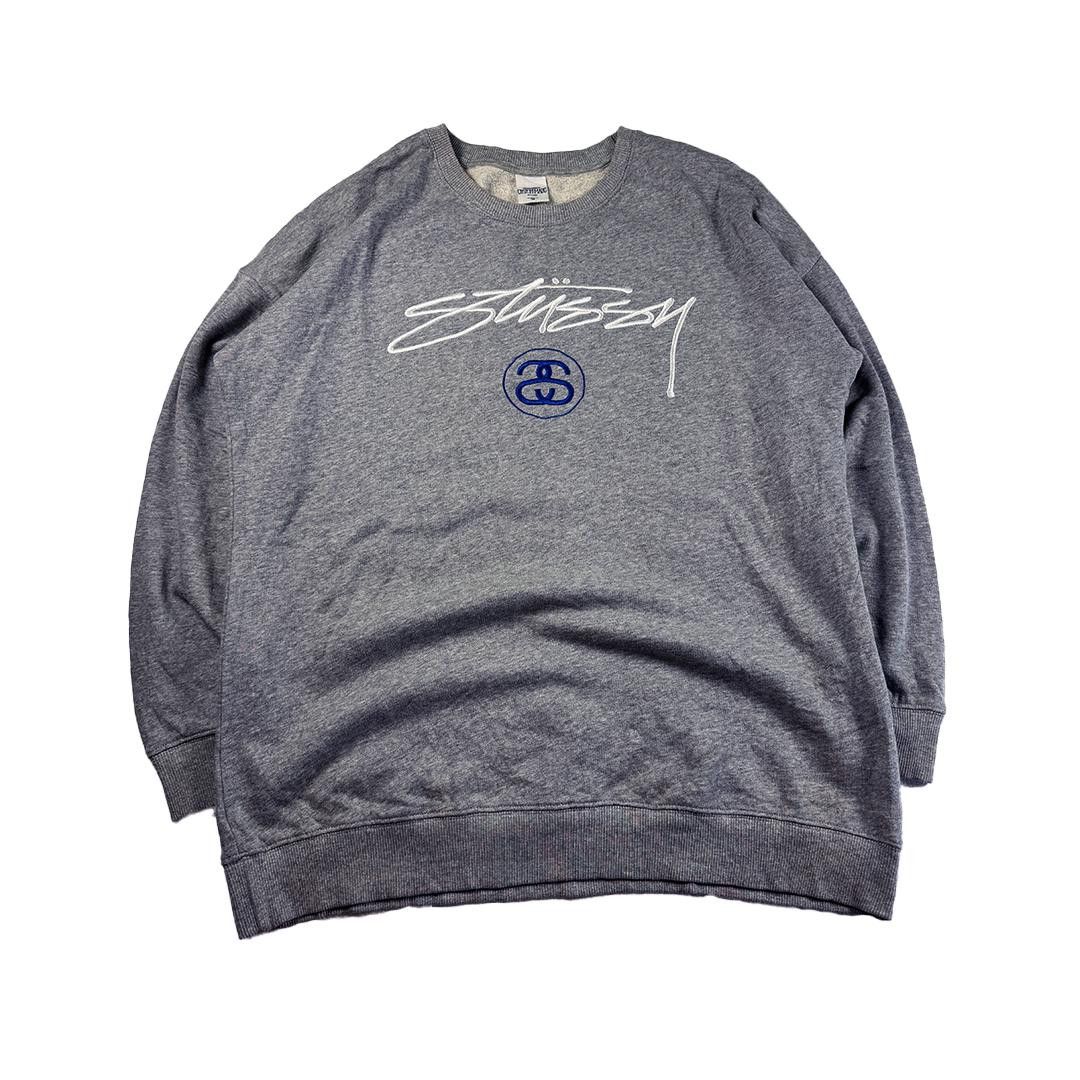 Stussy Stussy Custom Made World Tour Embroidery Grey Sweater (M/L) Size US M / EU 48-50 / 2 - 1 Thumbnail