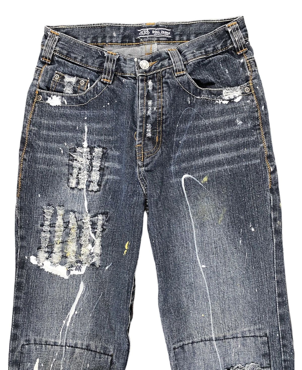 If Six Was Nine × Japanese Brand flared bootcut splater distressed denim pant by doll jeans Size US 28 / EU 44 - 3 Thumbnail