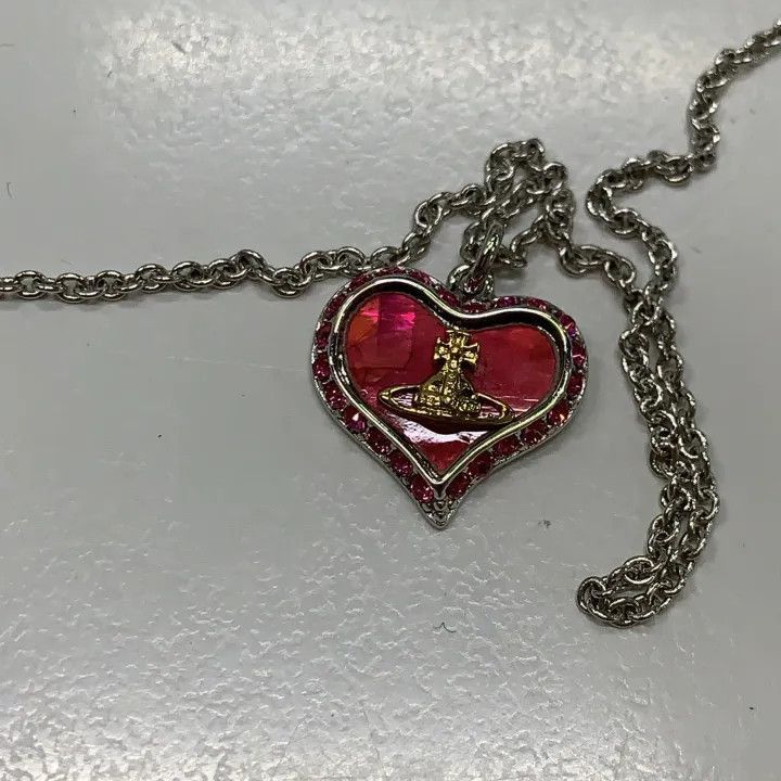 Vivienne Westwood Vivienne Westwood Heart Pendant Necklace in Red Size ONE SIZE - 5 Thumbnail