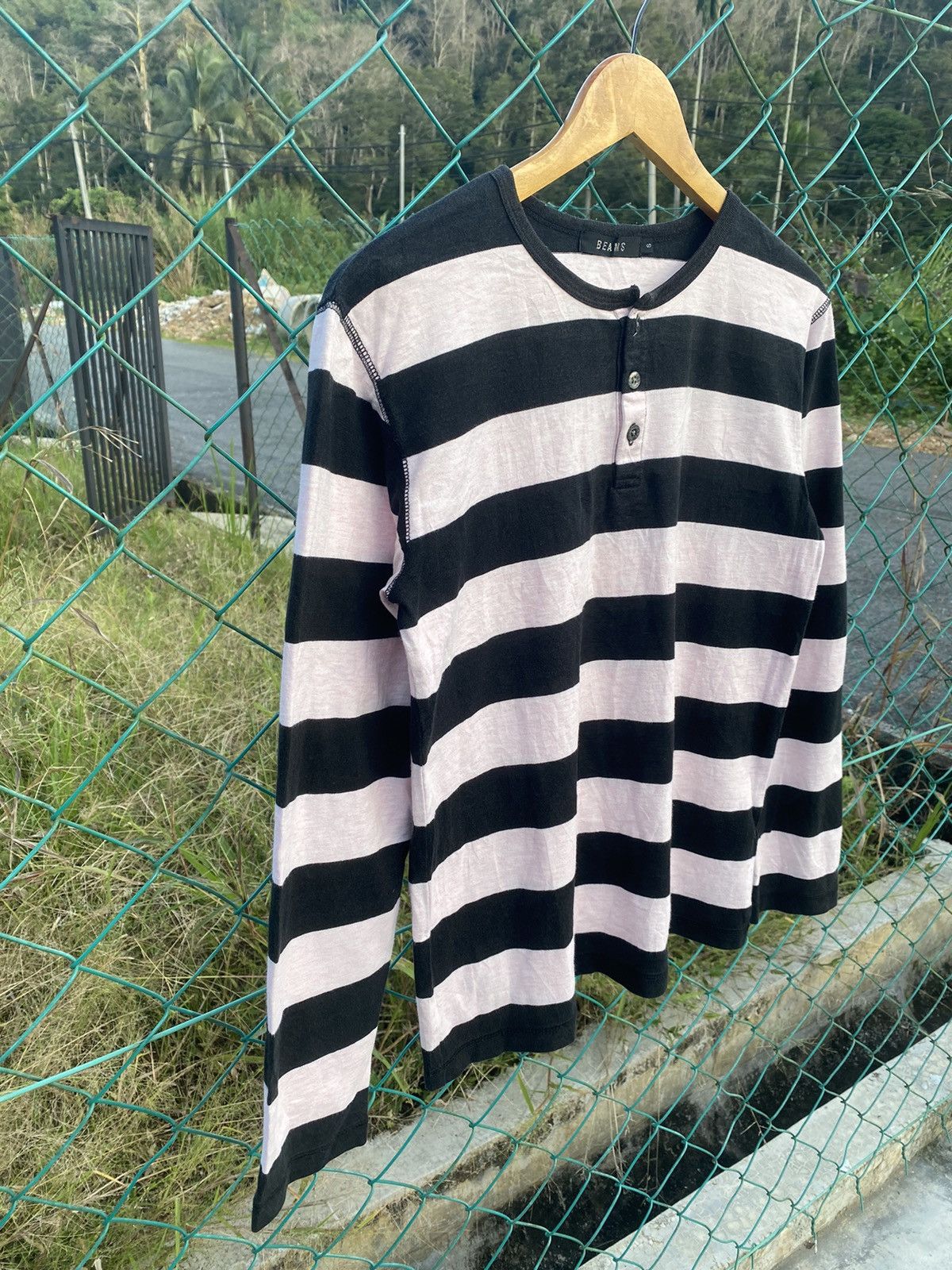 Beams Plus × Japanese Brand BEAMS Breton Striped Henleys Kurt Cobain Style Size S / US 4 / IT 40 - 5 Thumbnail