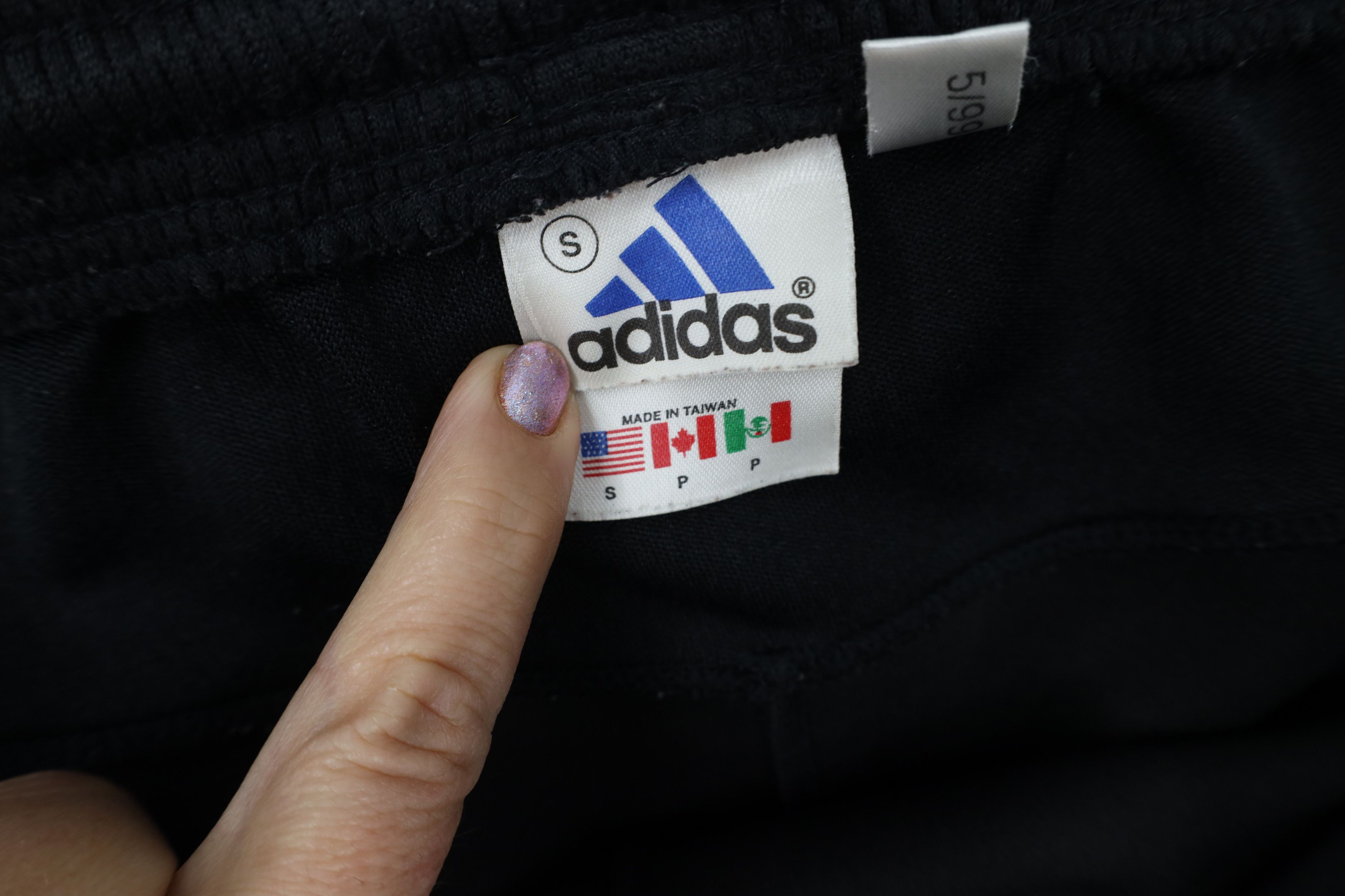 Adidas Vintage 90s Adidas Striped Cuffed Sweatpants Joggers Black Size US 32 / EU 48 - 7 Thumbnail