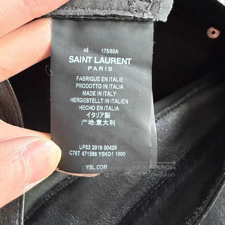 Saint Laurent Paris Saint Laurent Paris Black Basic Sheepskin Leather Pants Size US 32 / EU 48 - 5 Thumbnail