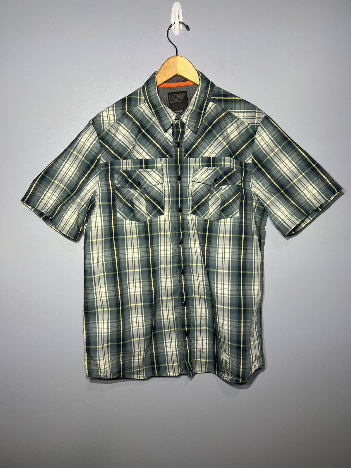 5.11 5.11 Tactical Double Flex Covert Mens Med Blue Plaid Snap Size US M / EU 48-50 / 2 - 2 Thumbnail