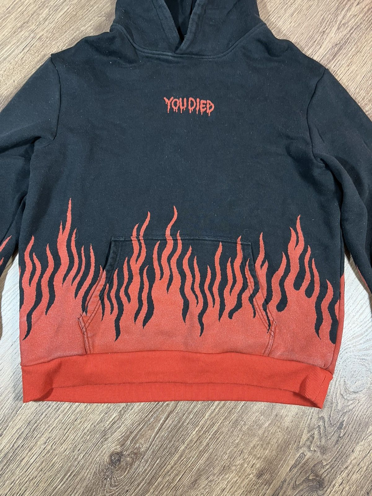 Vintage Skeleton You Died Rare Hoodie 🔥 💀 🔥 Size US L / EU 52-54 / 3 - 6 Thumbnail