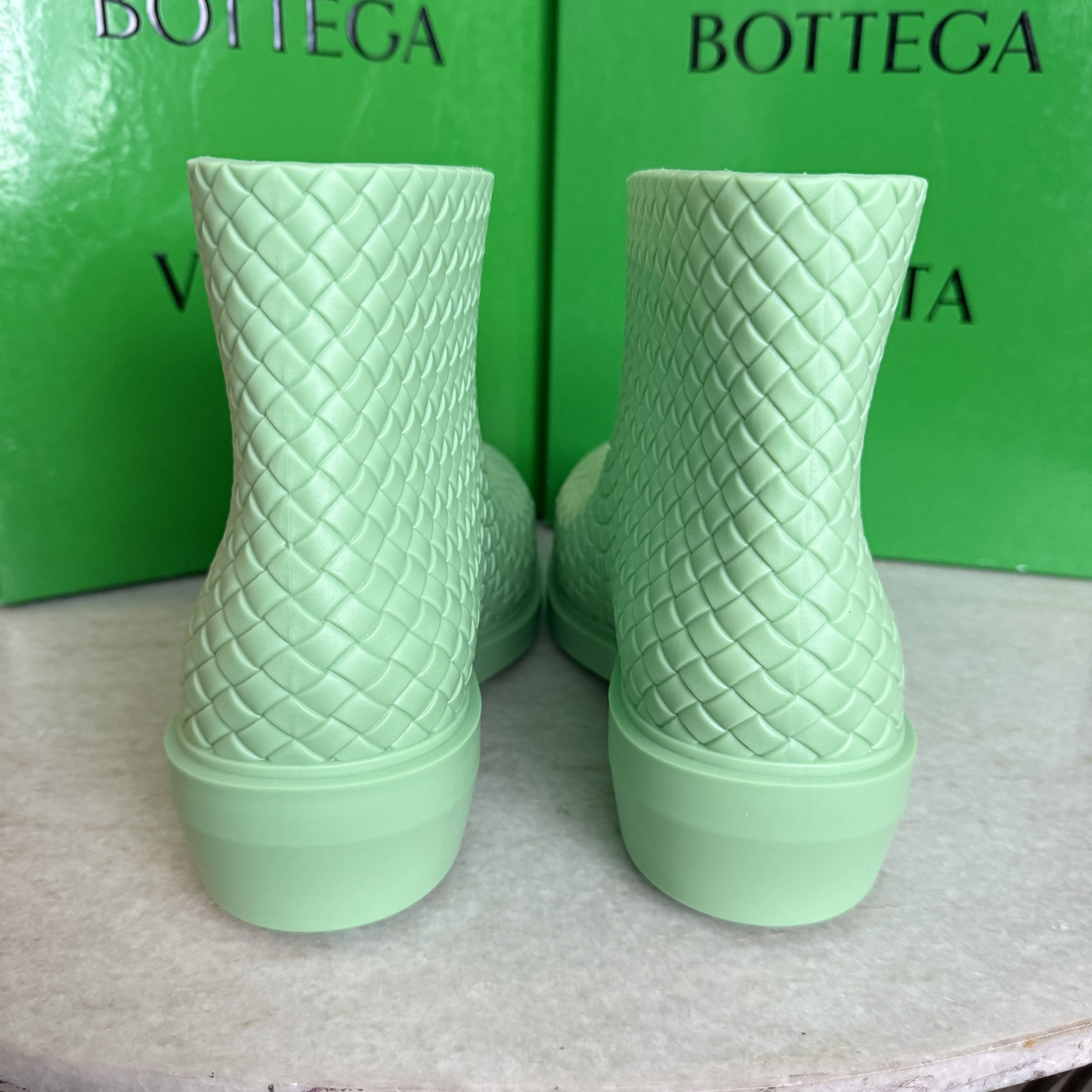 Bottega Veneta Bottega Veneta 763725 Green Men's Rubber Fireman Boots, 42 Size US 10 / EU 43 - 7 Thumbnail